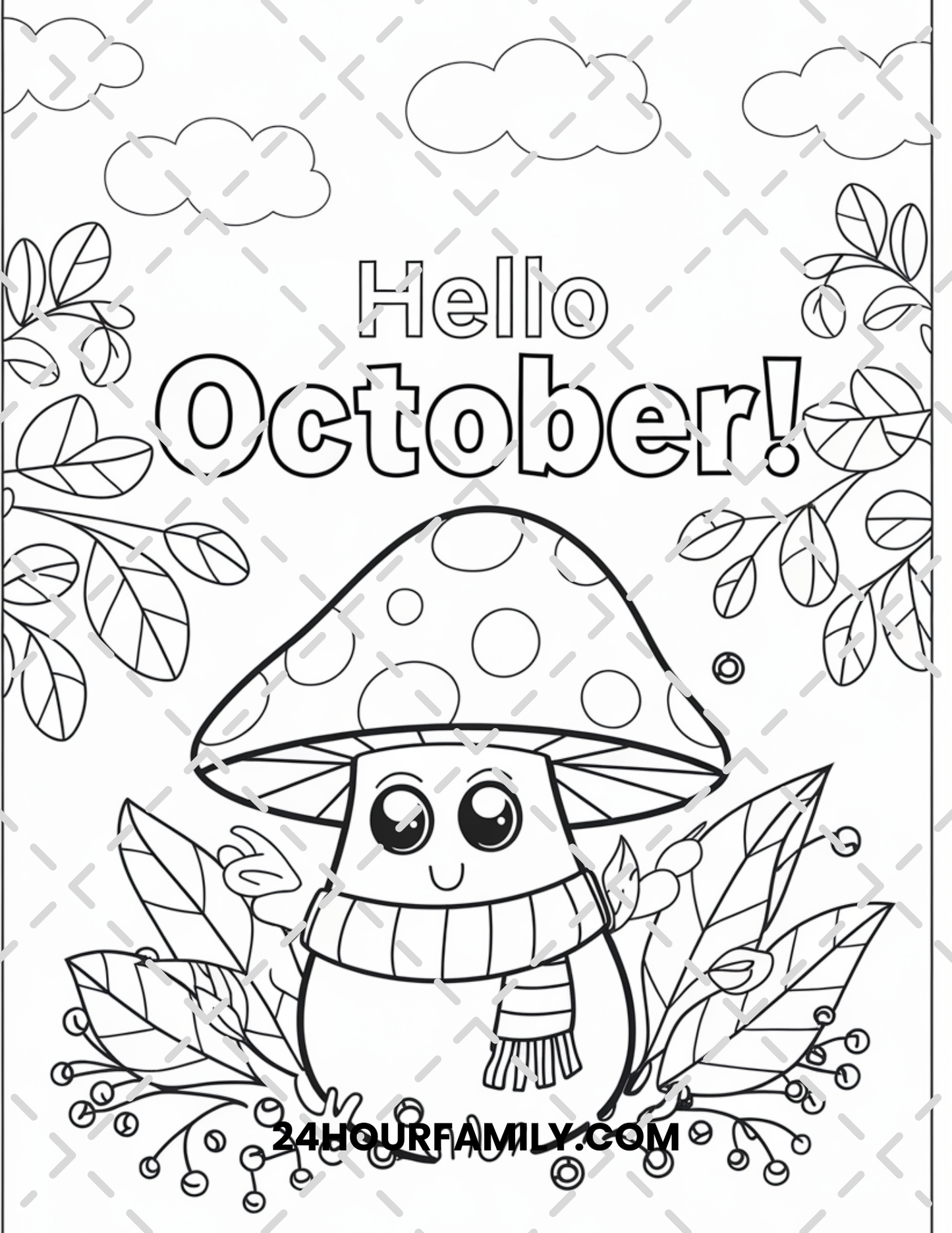 october coloring pages