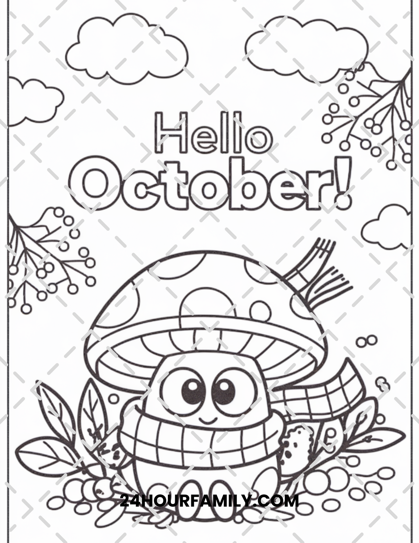 october coloring pages