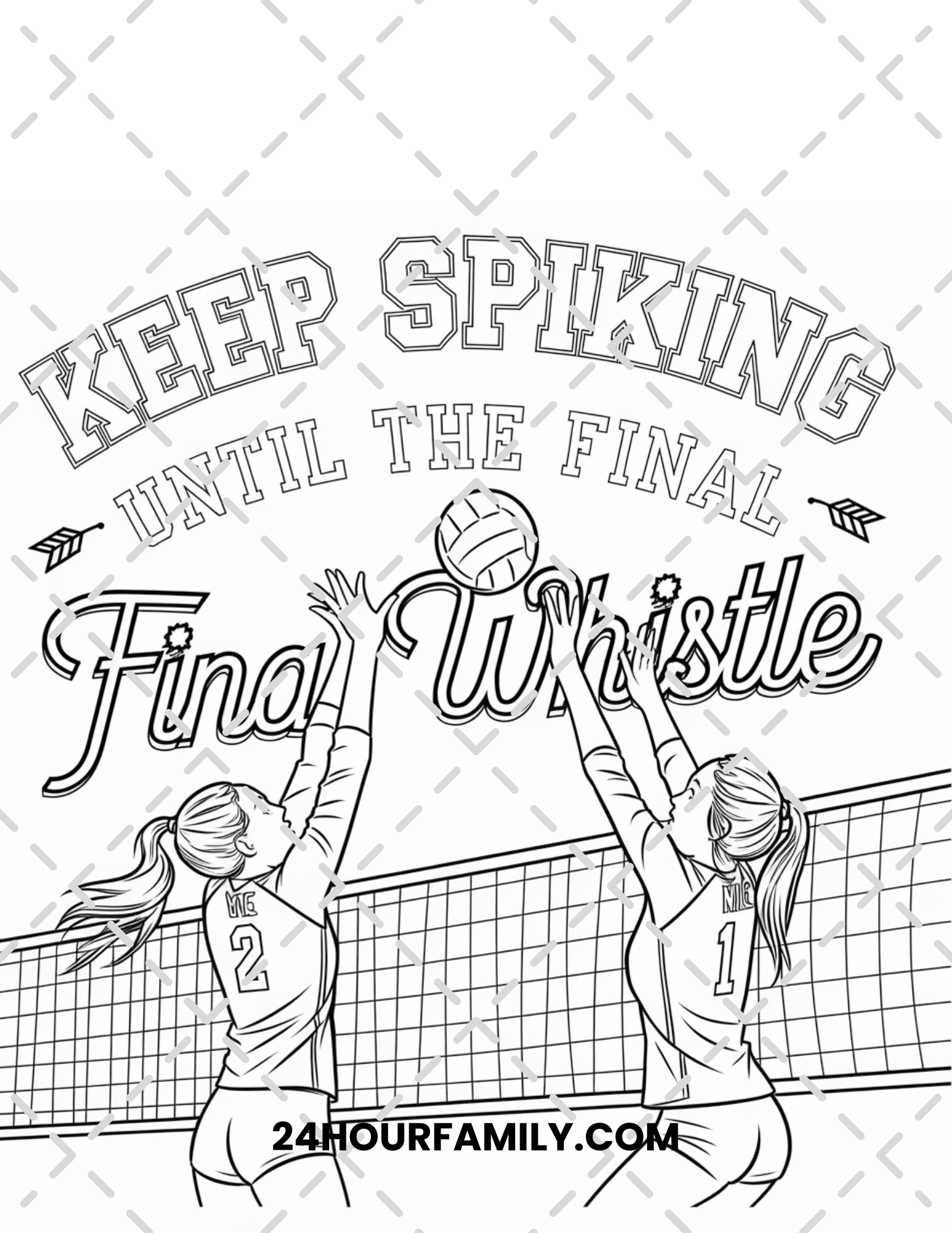 volleyball coloring pages