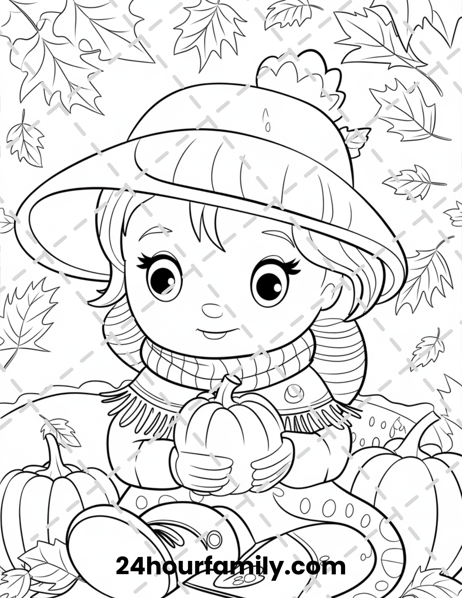 pilgrim harvest coloring pages