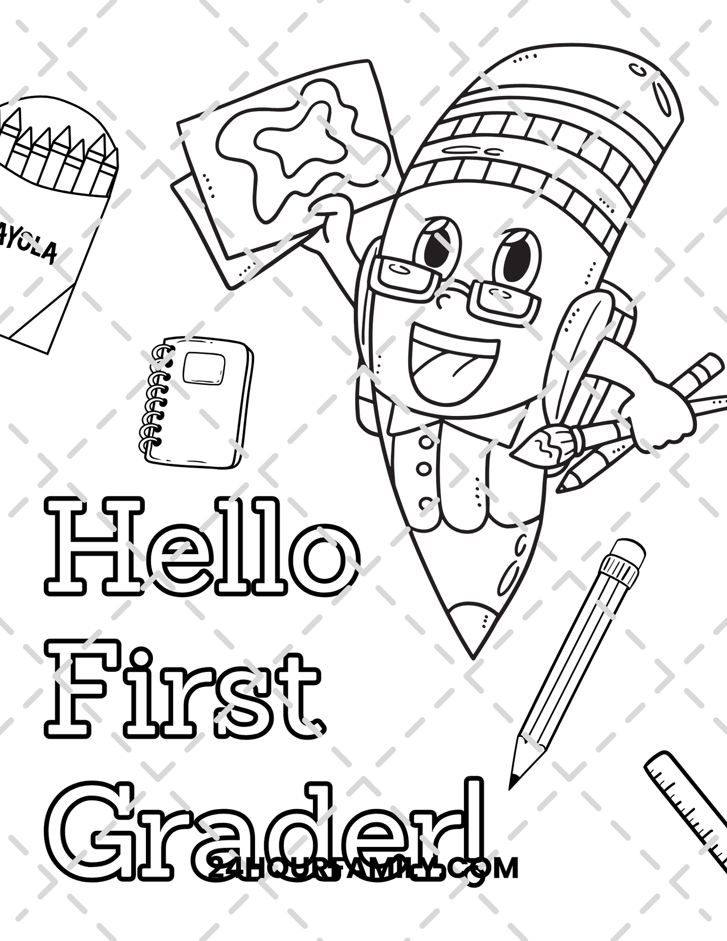 first grade coloring pages