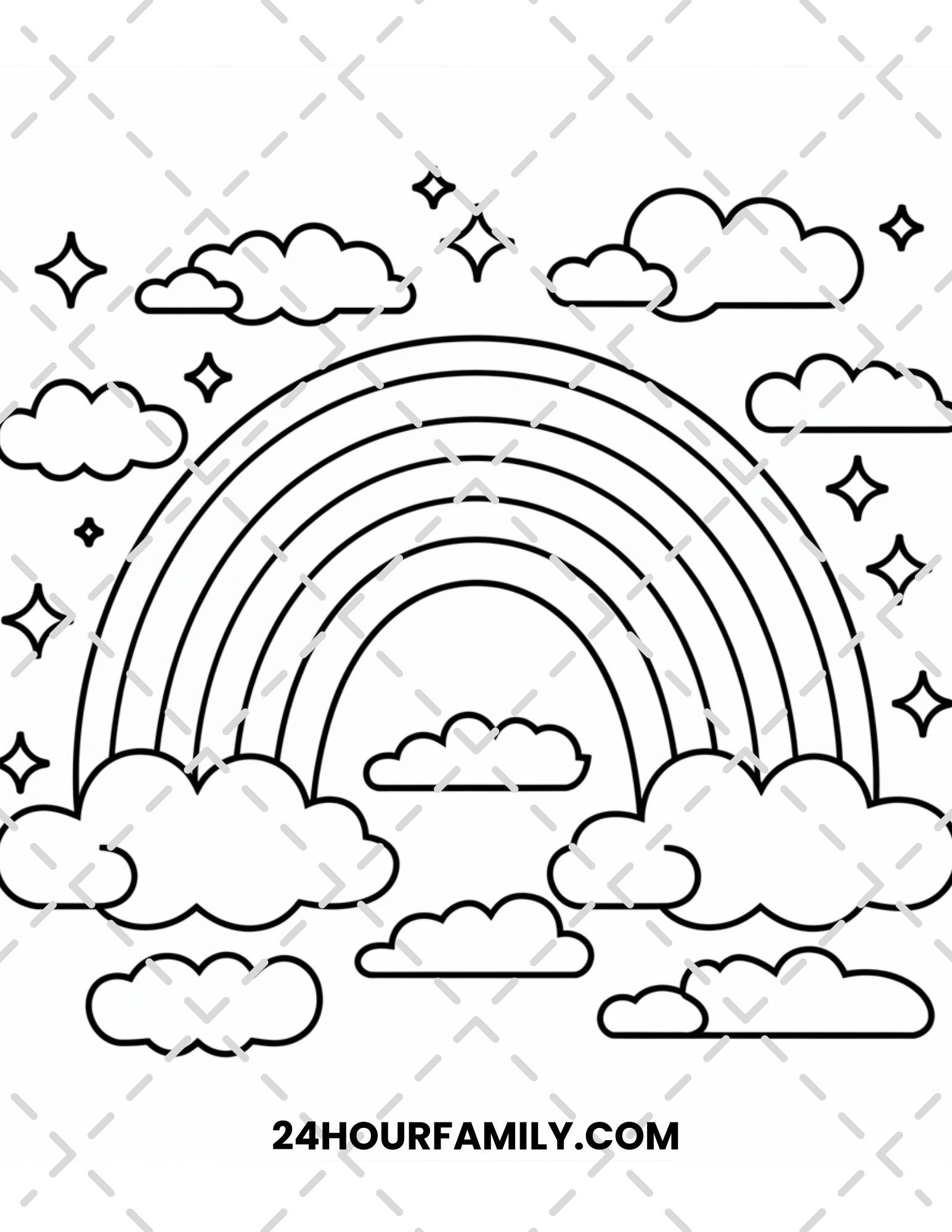 rainbow coloring pages