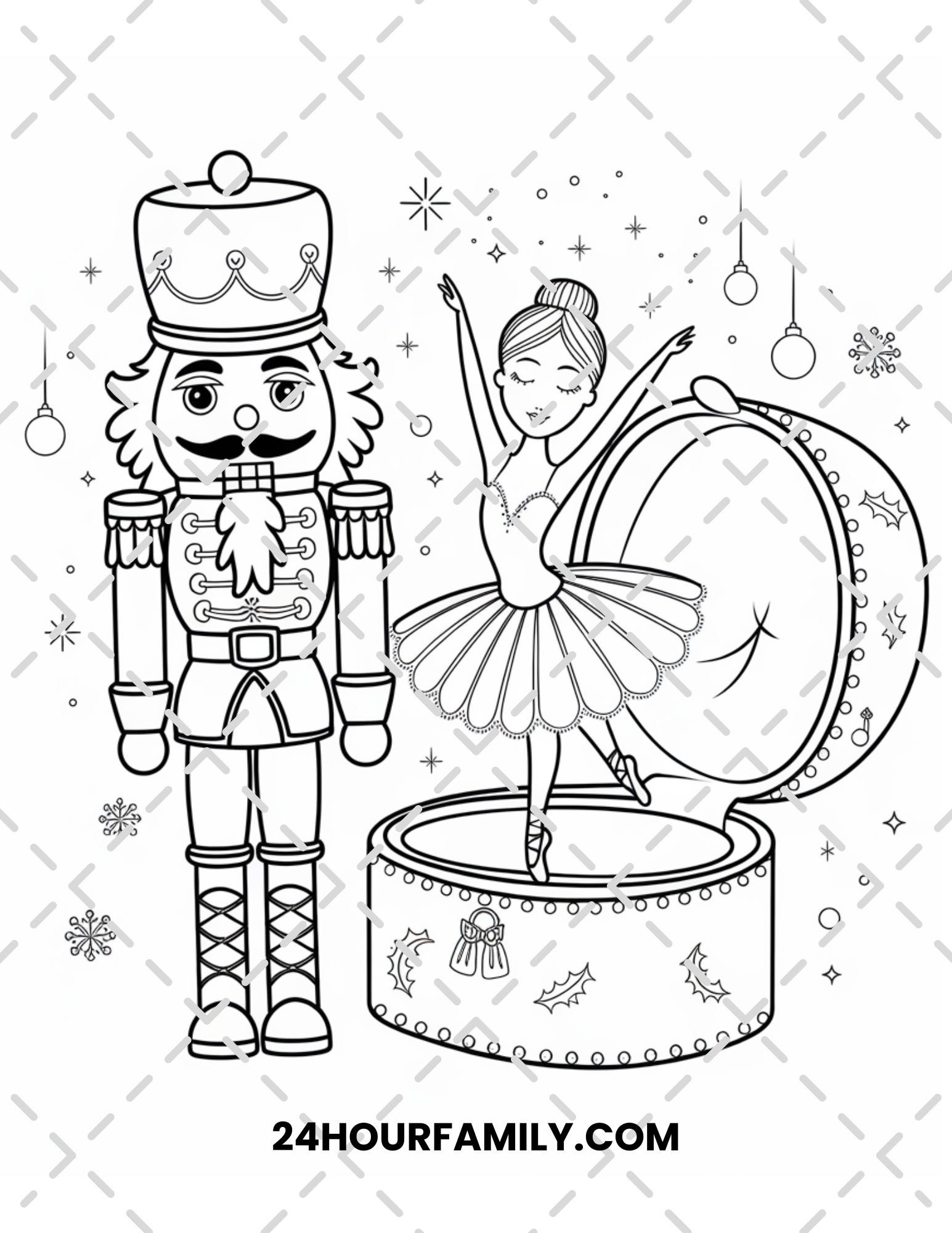 christmas ballerina coloring pages