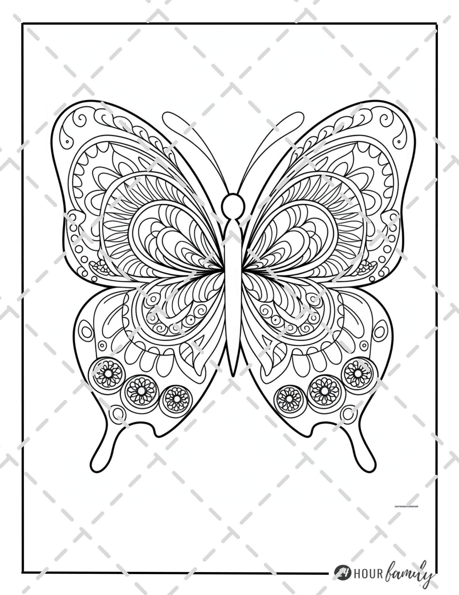 mandala butterfly coloring pages