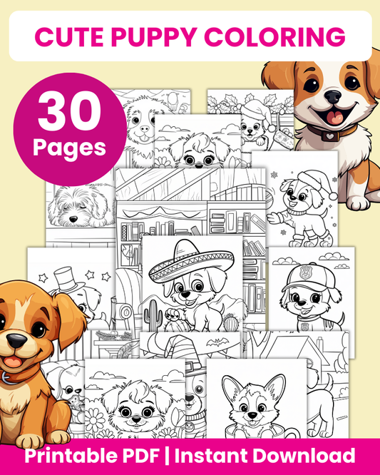 cute puppy coloring pages
