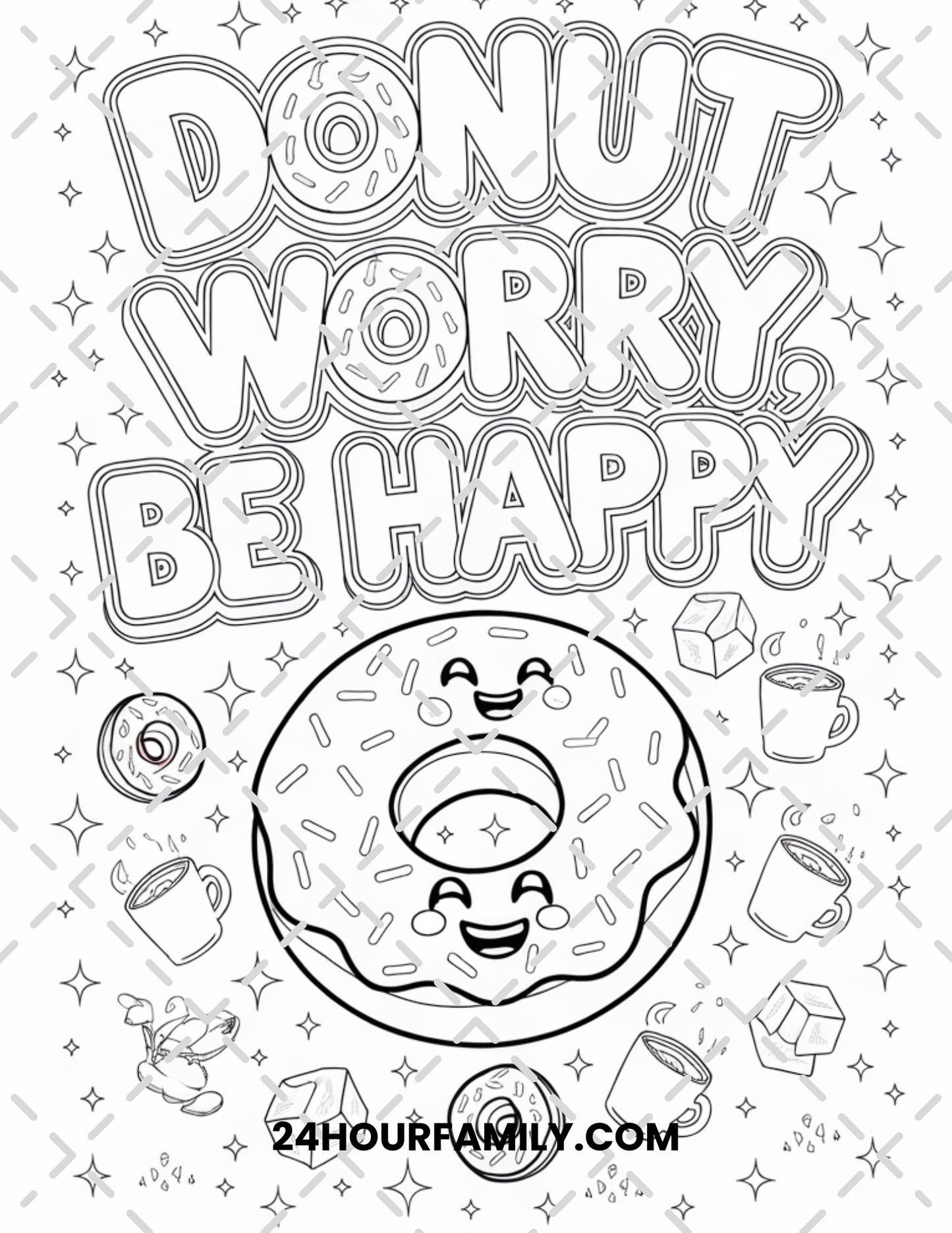 donut coloring pages