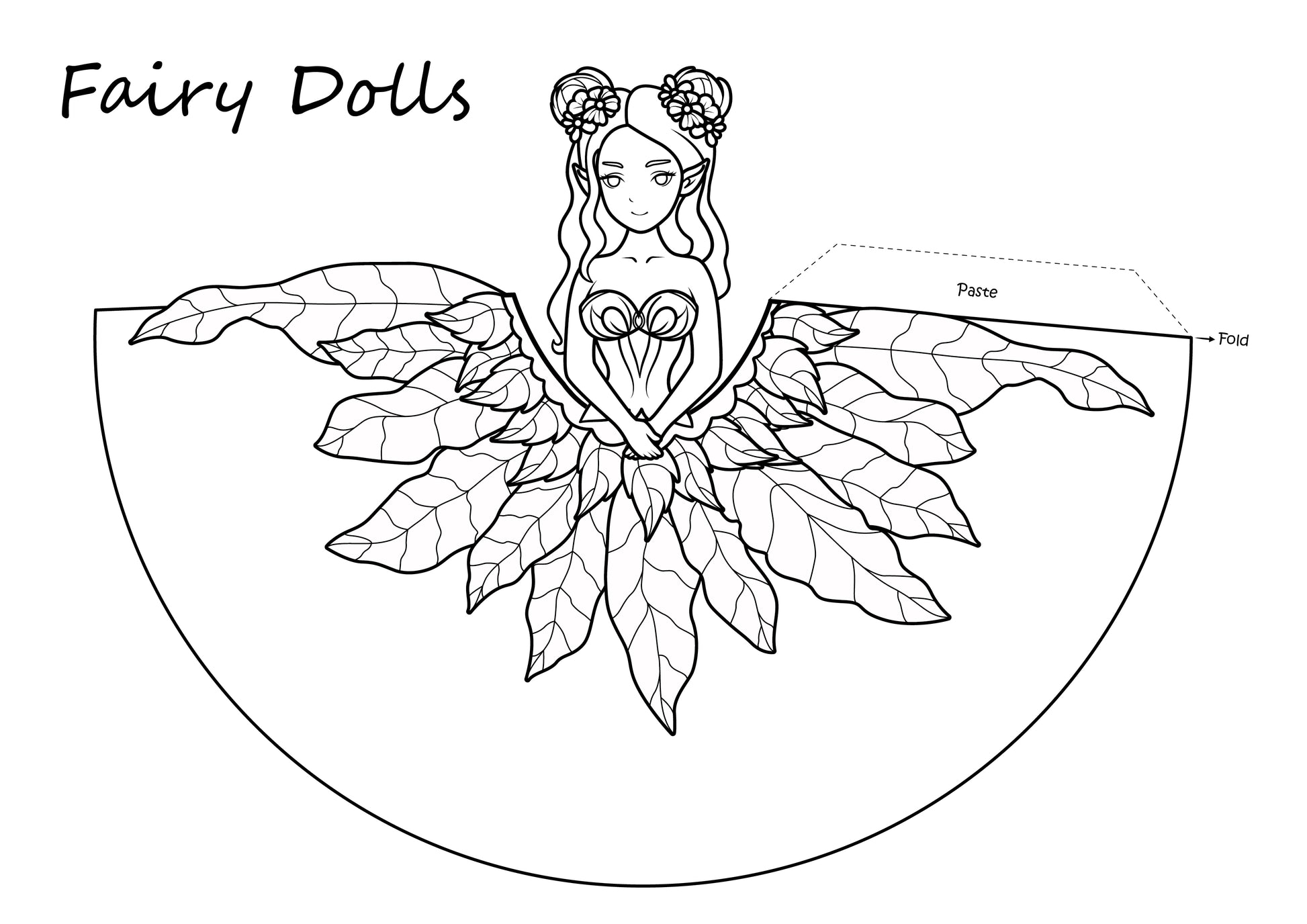 build printable fairy dolls craft 