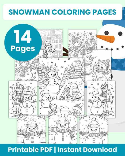 snowman coloring pages