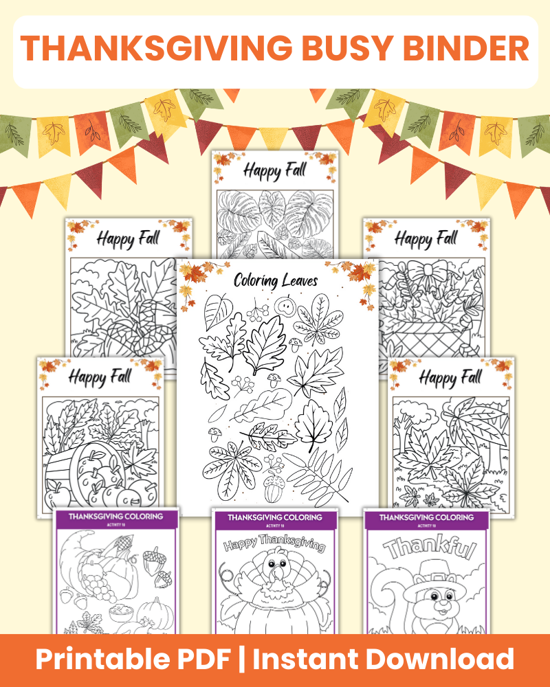 Thanksgiving Printable Busy Binder – 24hourprintables.com