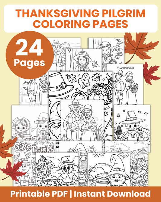 thanksgiving pilgrim coloring pages