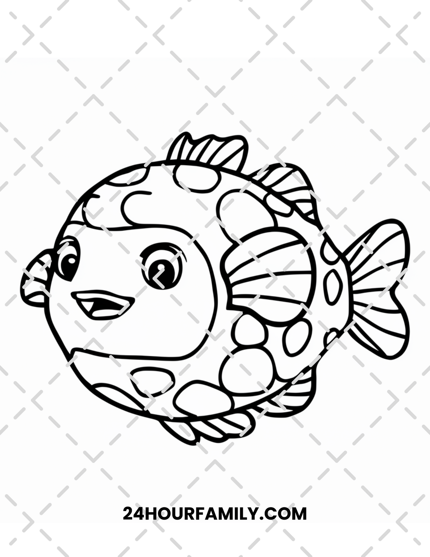 puffer fish coloring pages