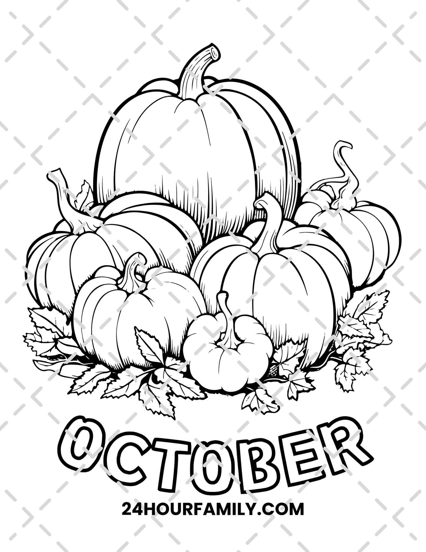 october coloring pages