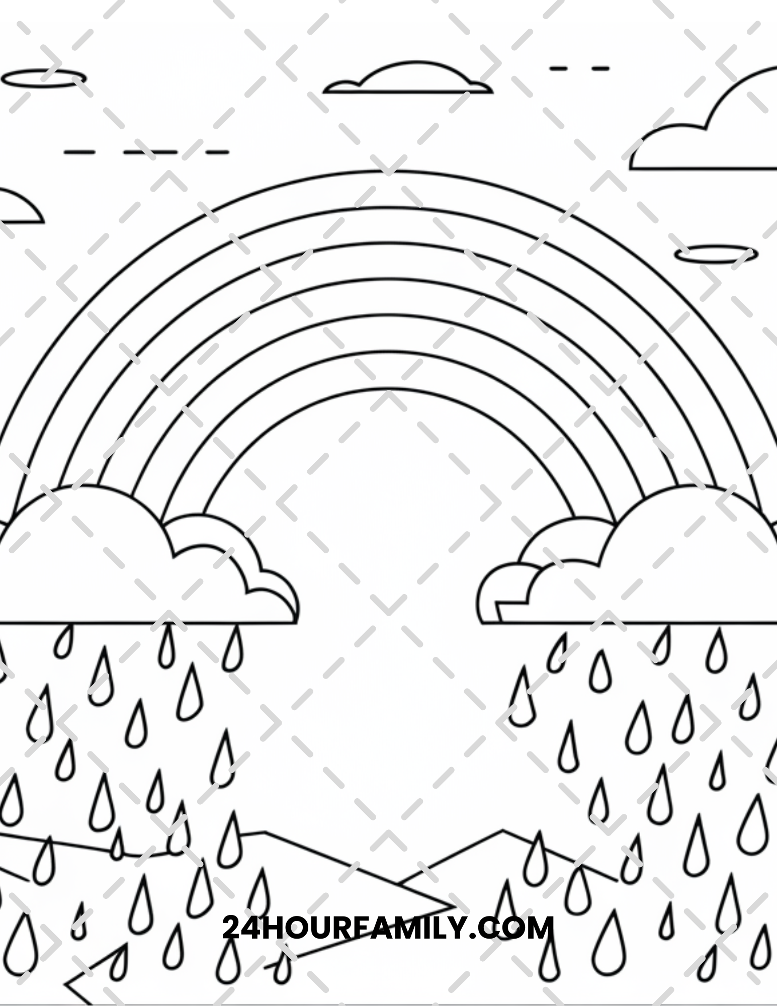 rainbow coloring page