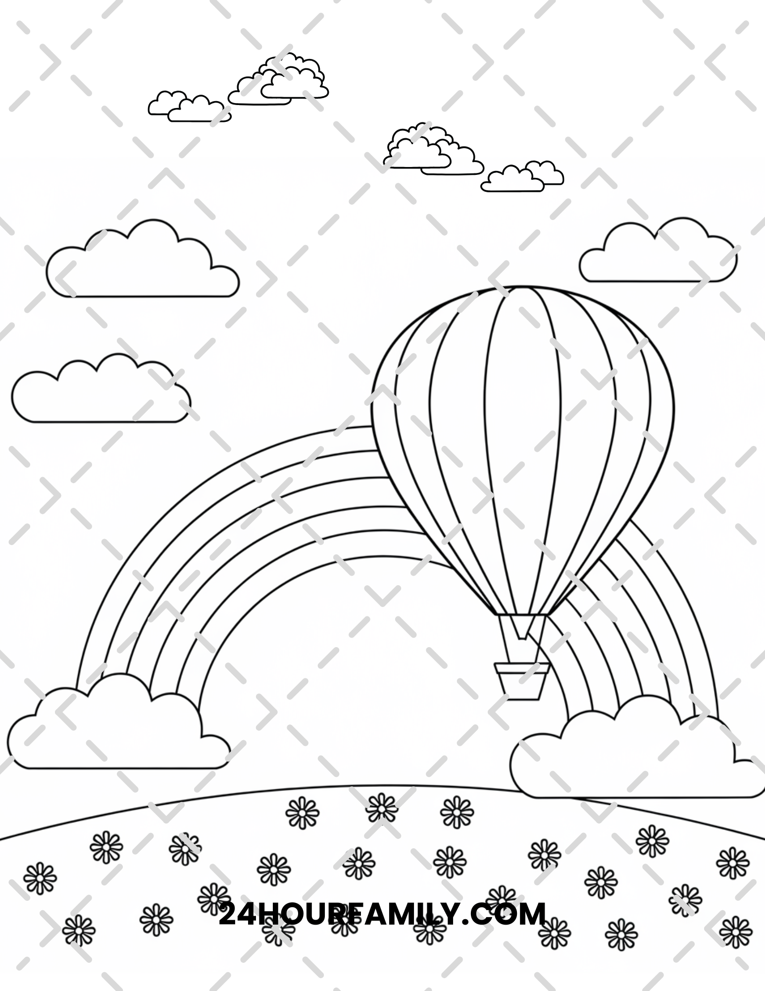 rainbow coloring page
