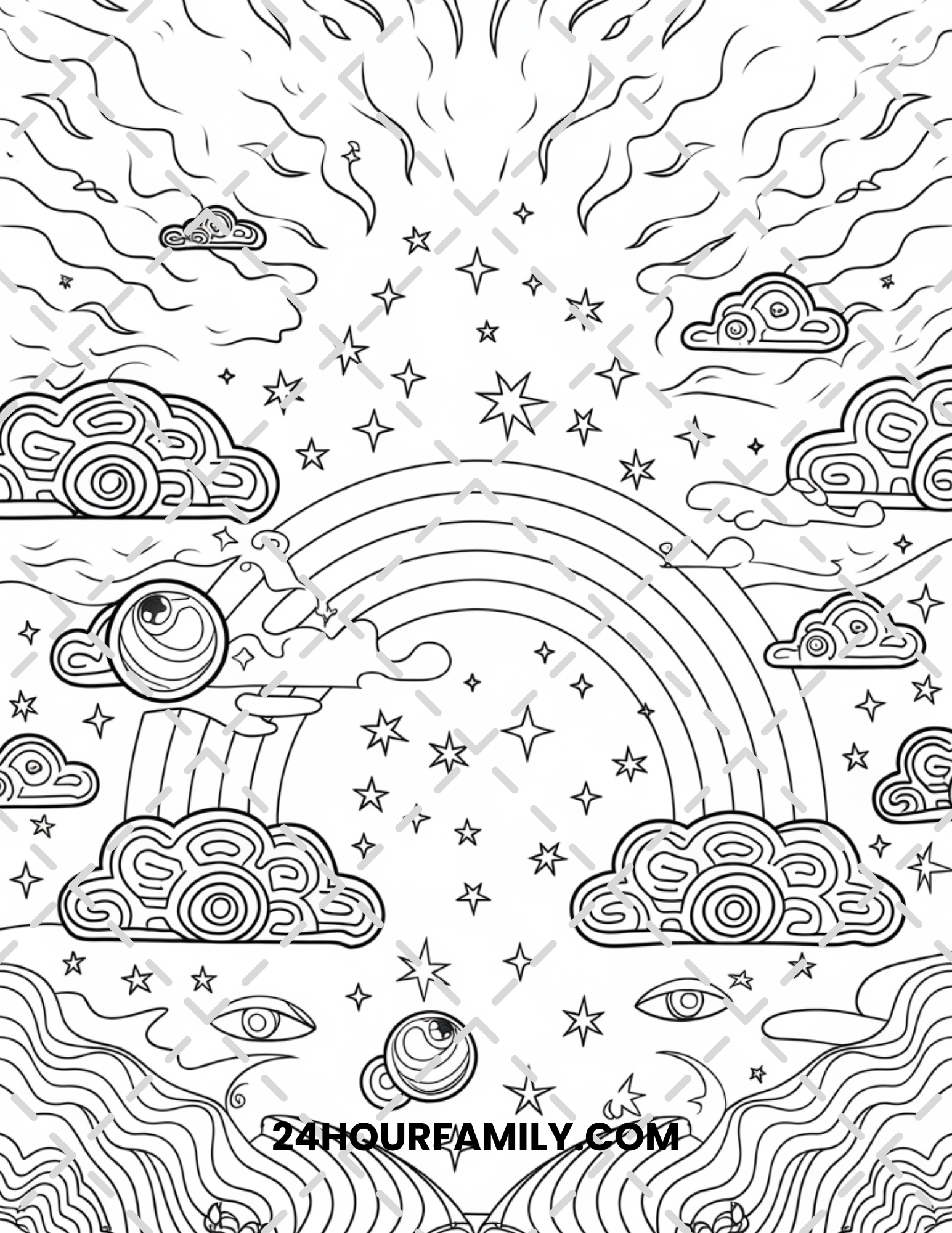 rainbow coloring pages