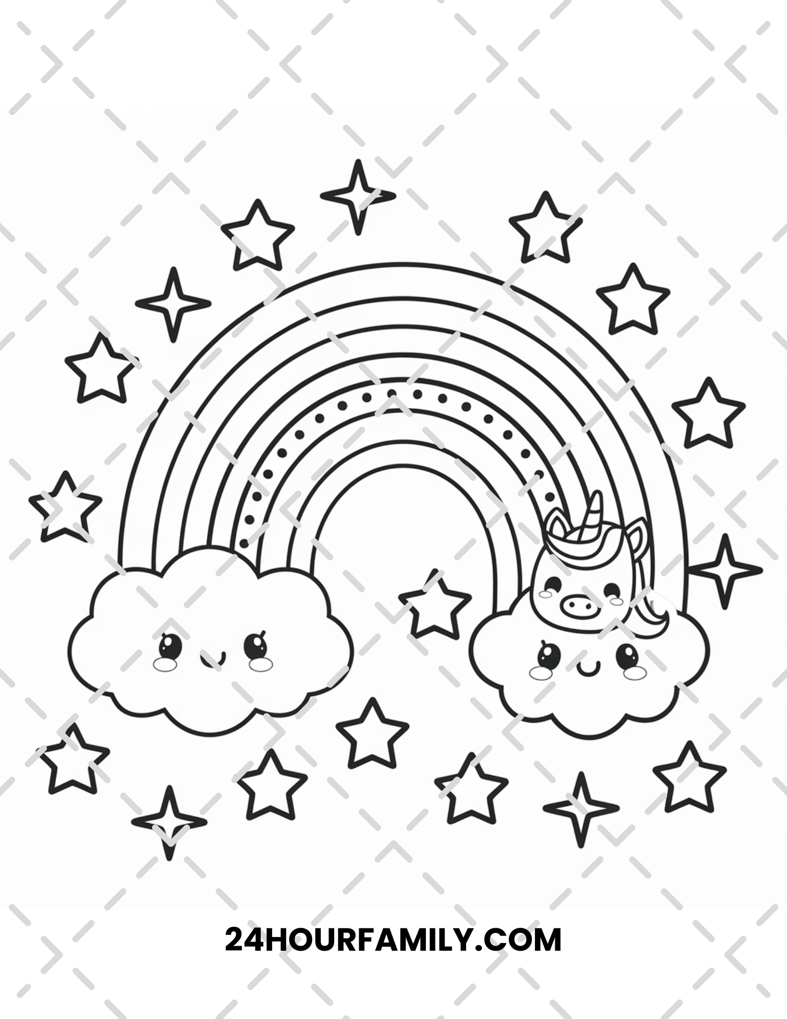 rainbow coloring page