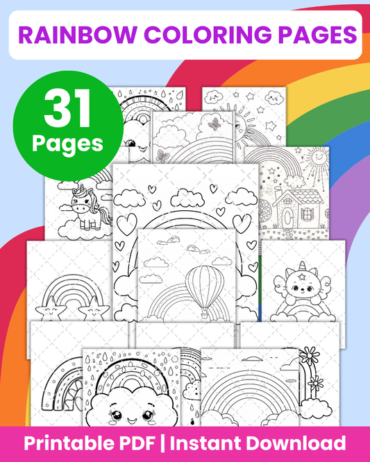 rainbow coloring pages
