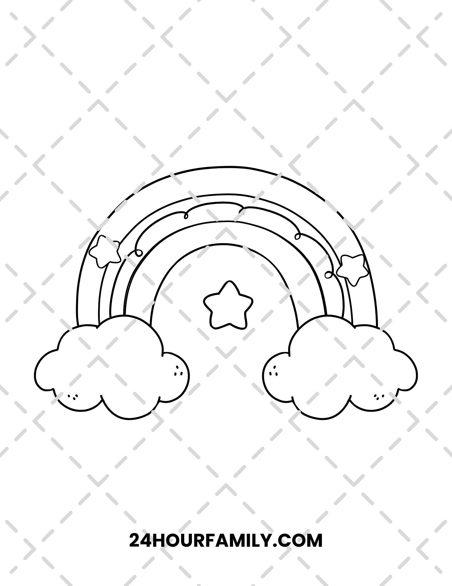 rainbow coloring page