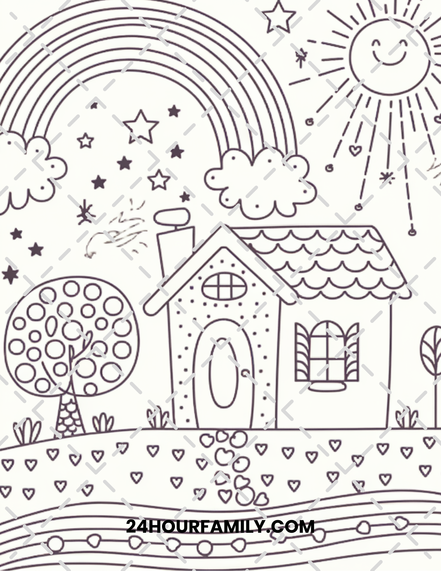 rainbow coloring page