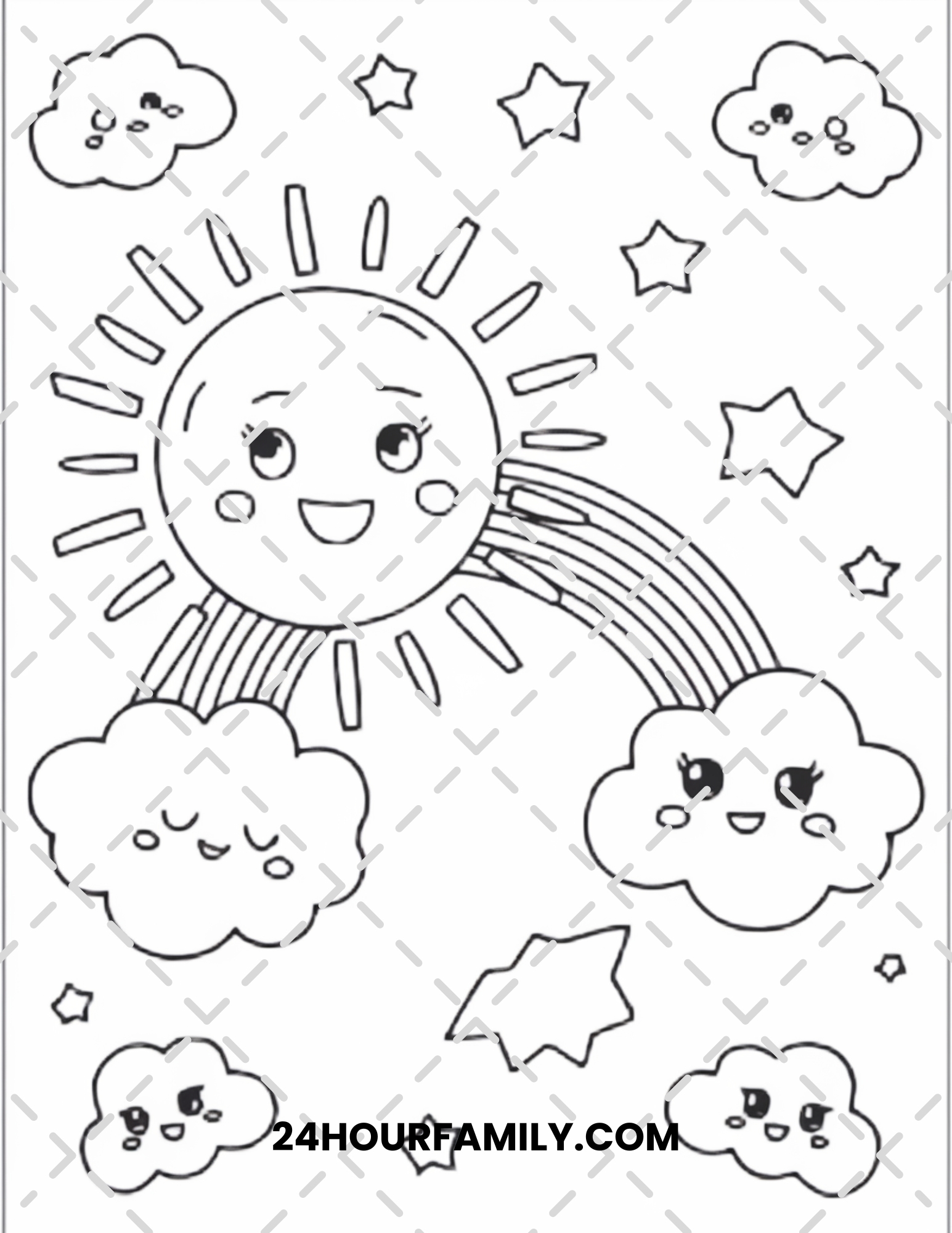 rainbow coloring page