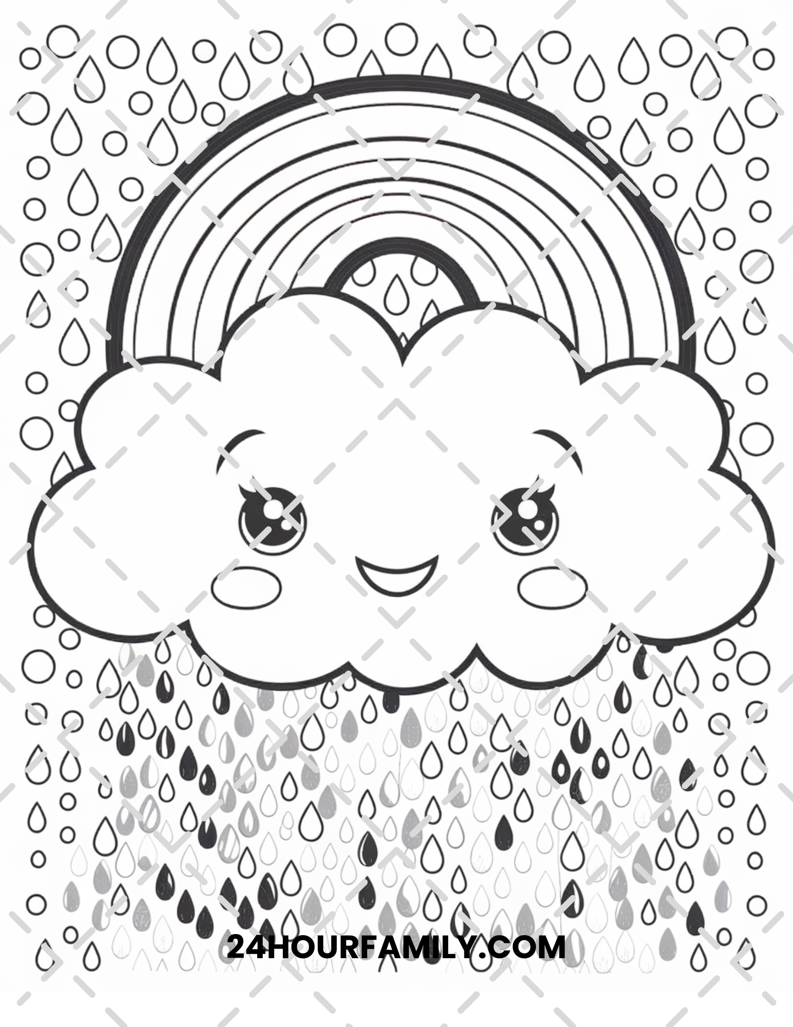 rainbow coloring page