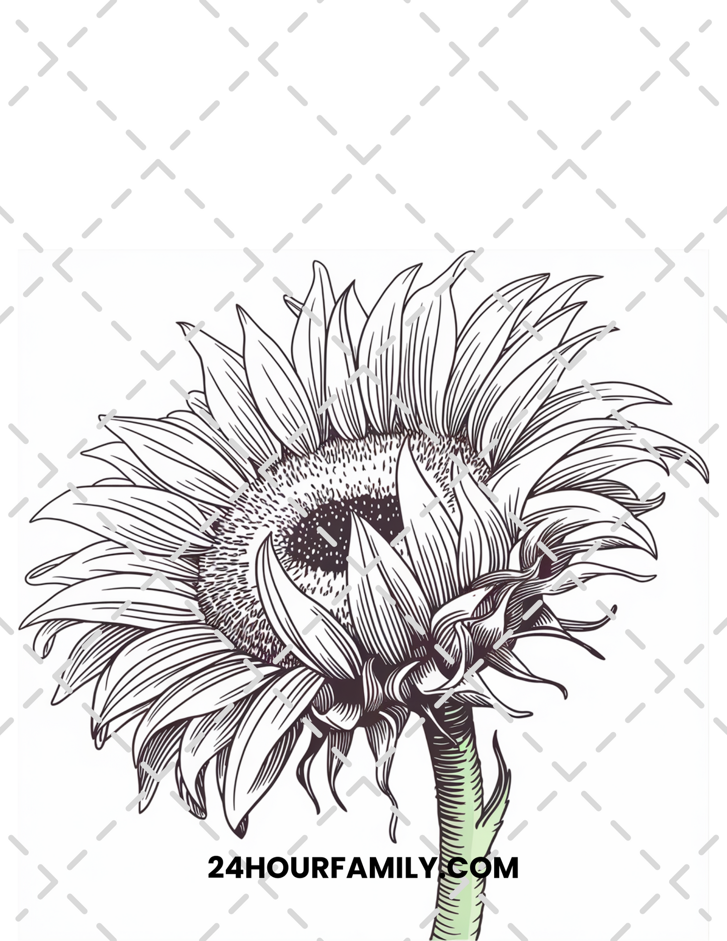 sunflower coloring pages for adult