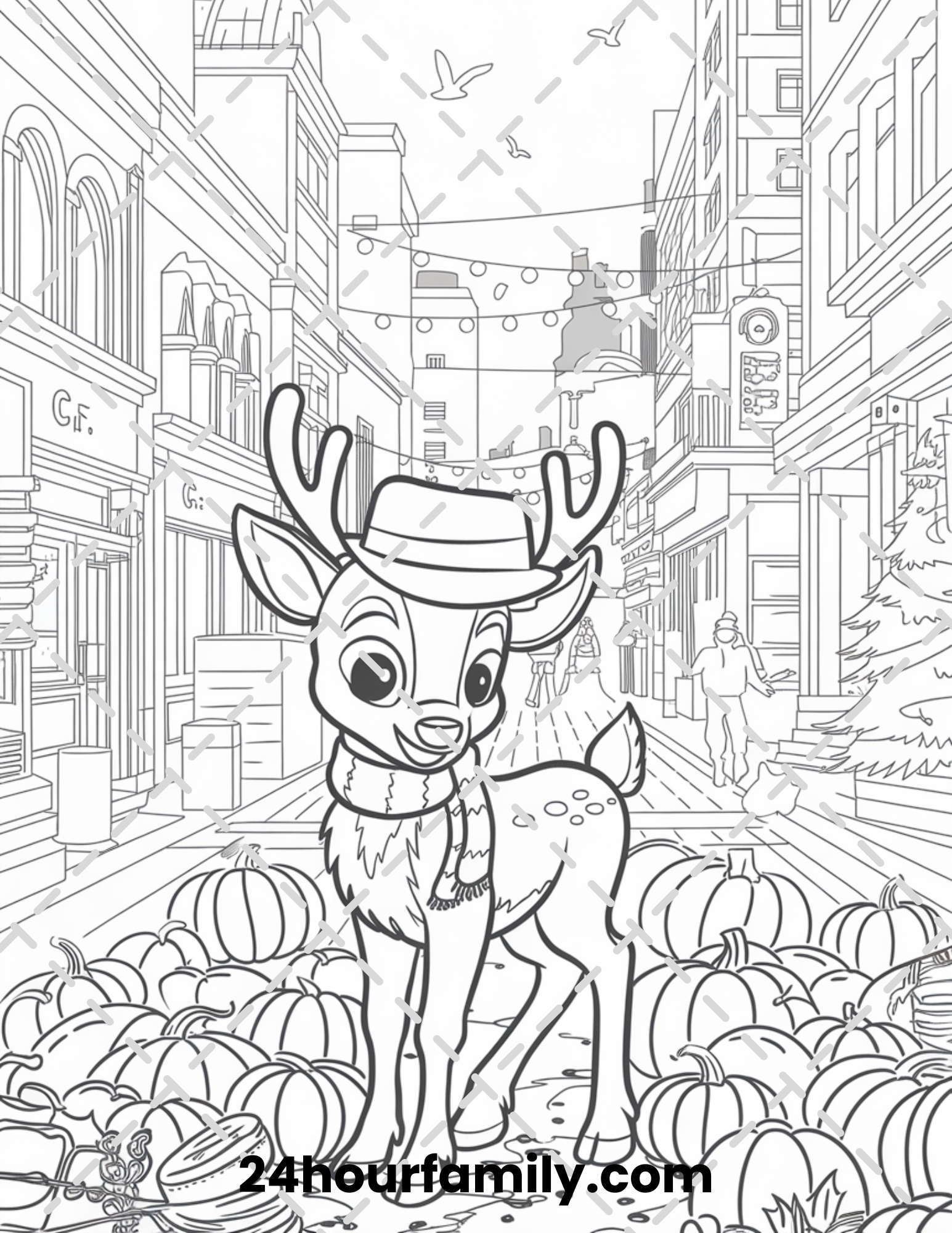 majestic reindeer coloring pages