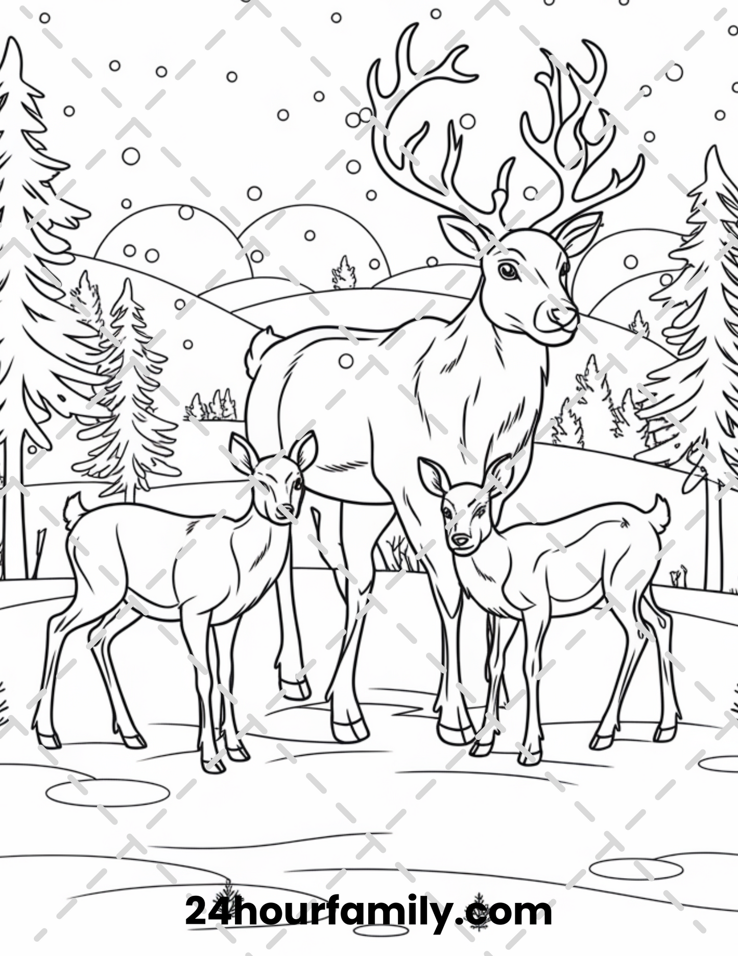 majestic reindeer coloring