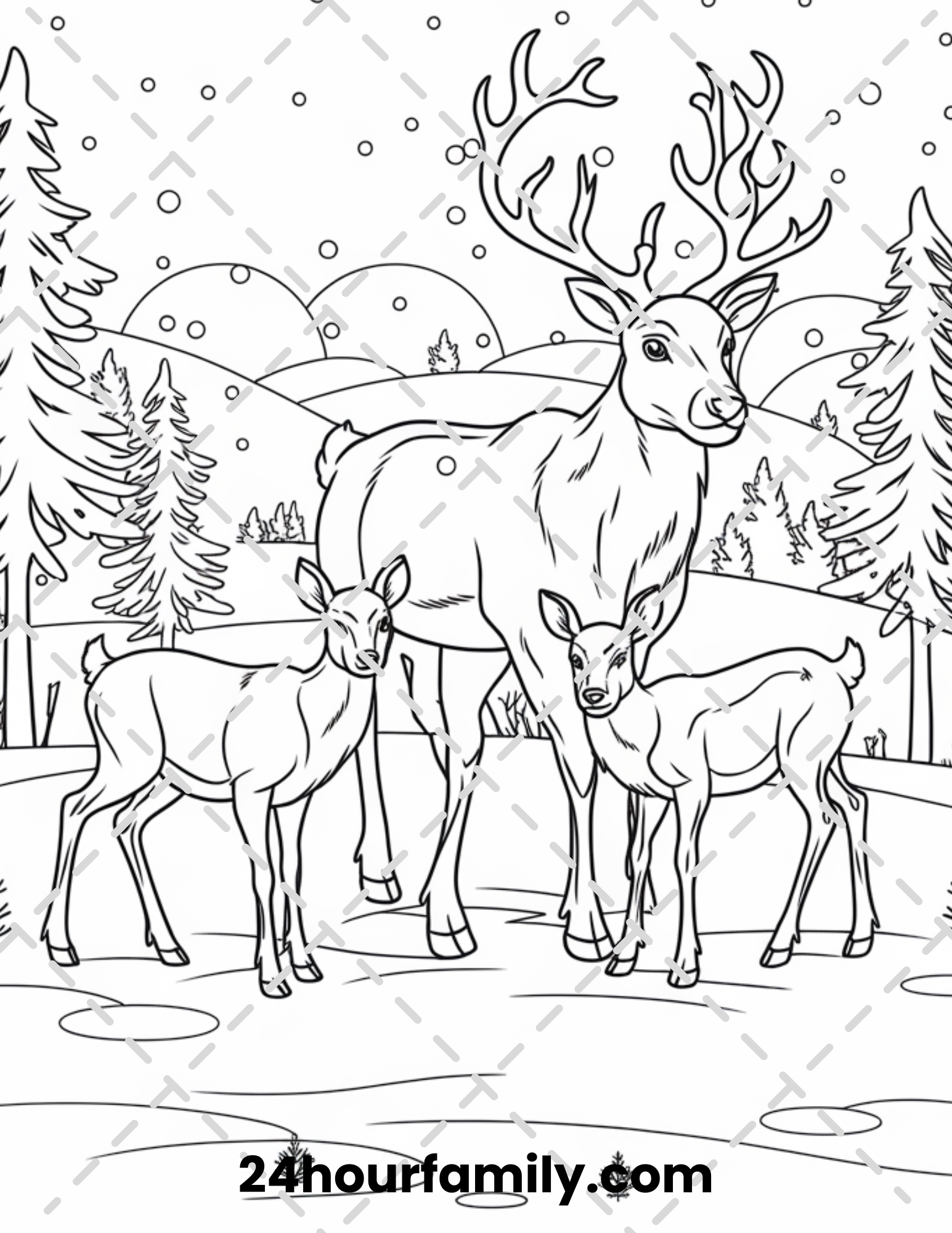 majestic reindeer coloring