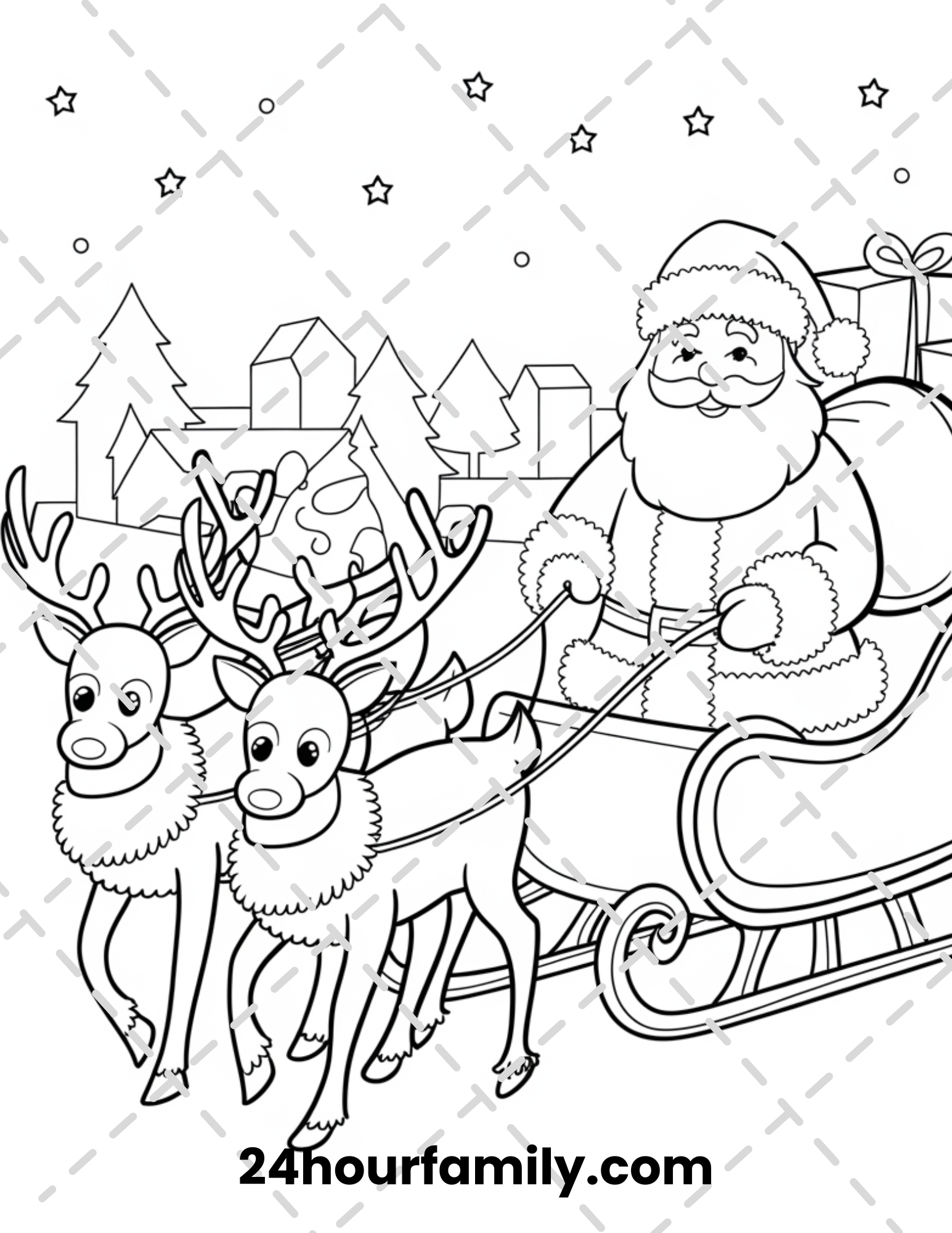 santa coloring pages