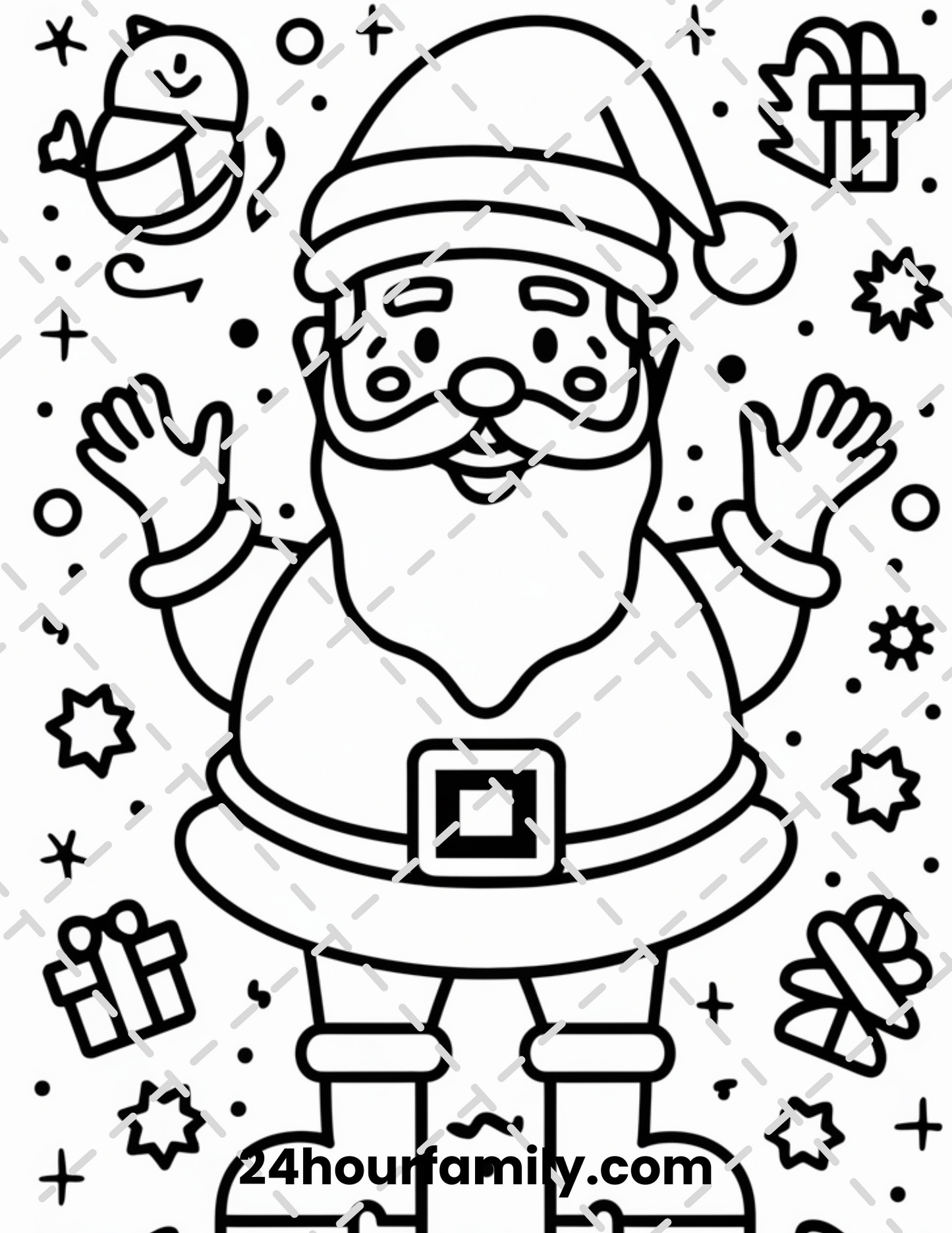 santa coloring pages
