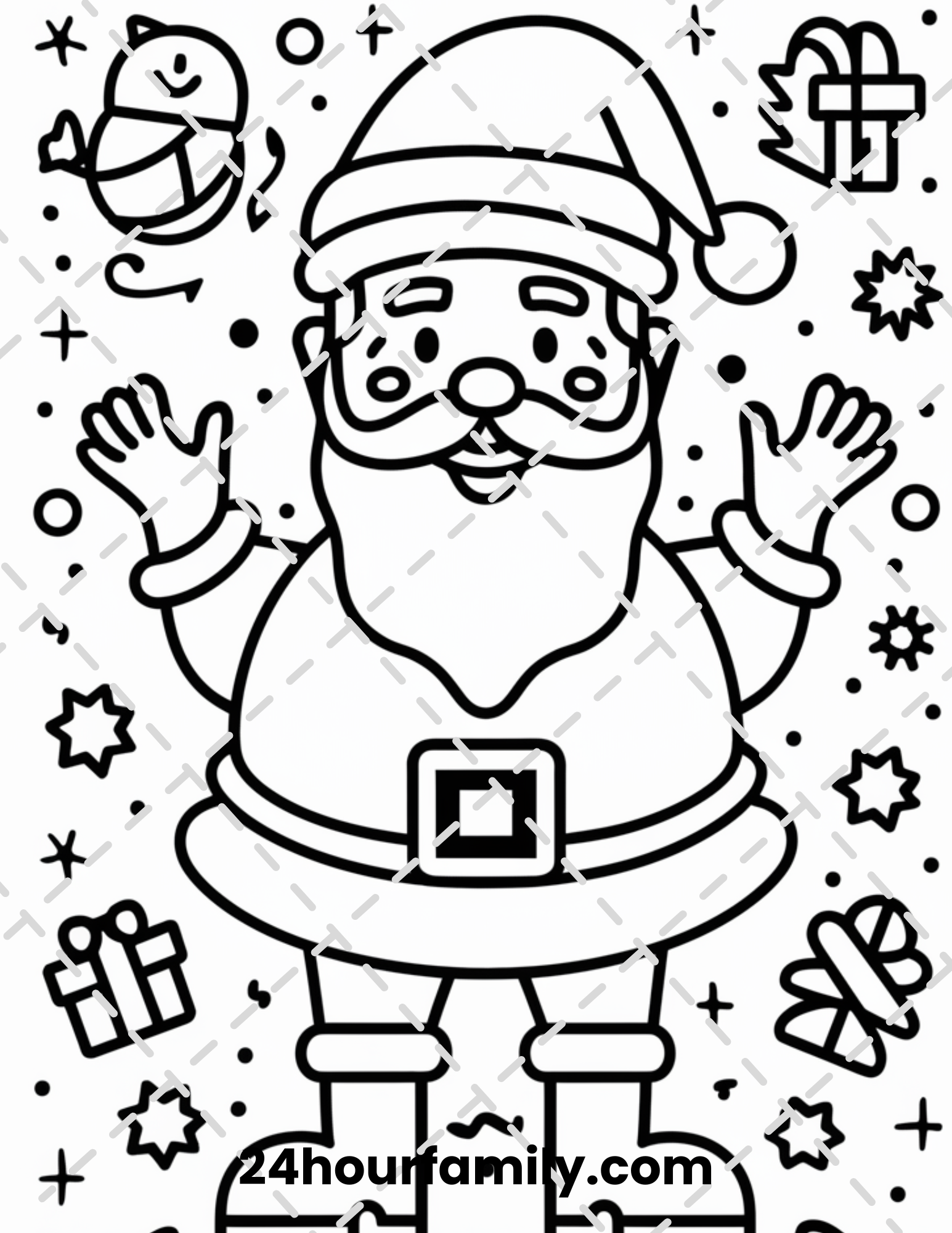 santa coloring pages