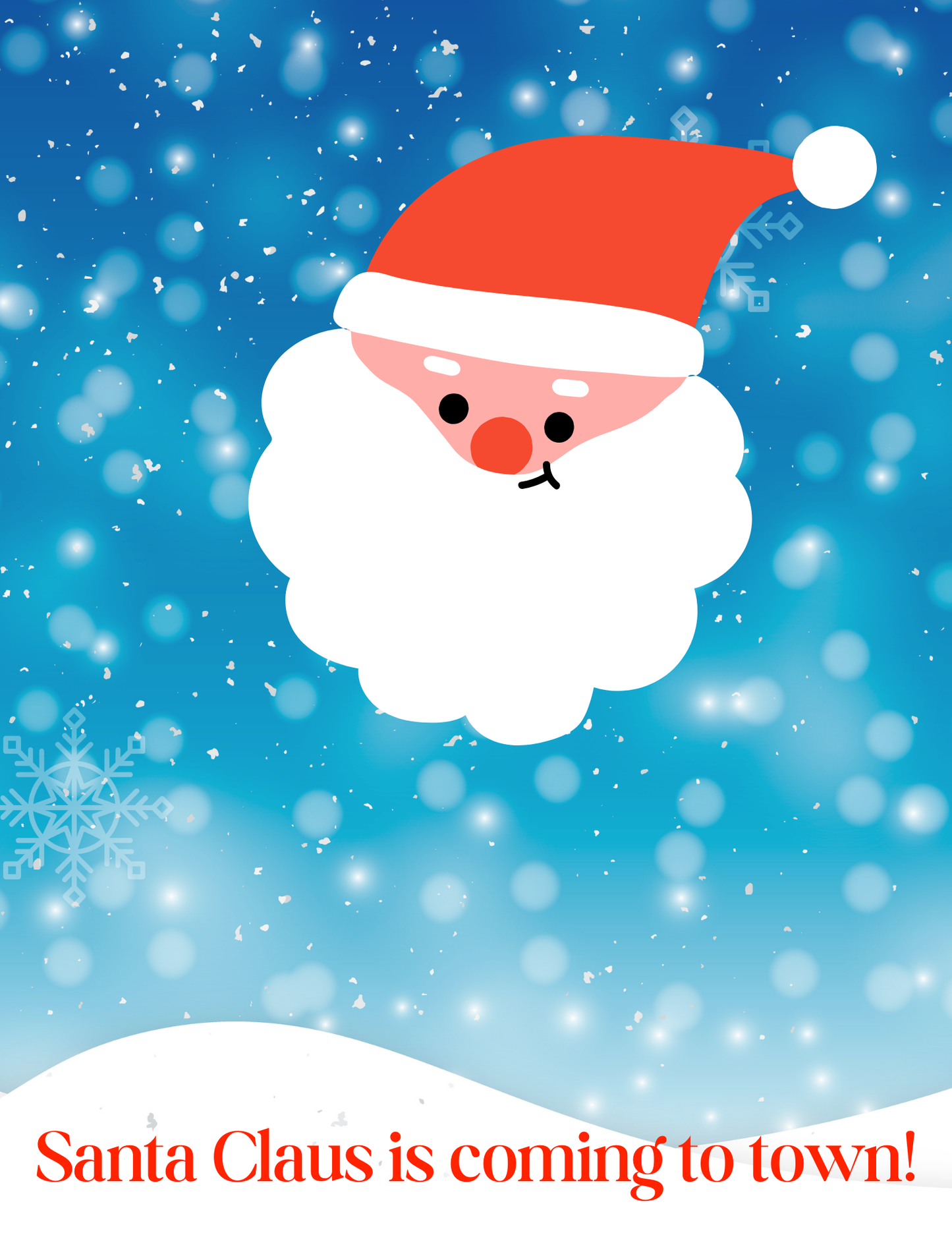 santa claus handprint art printable