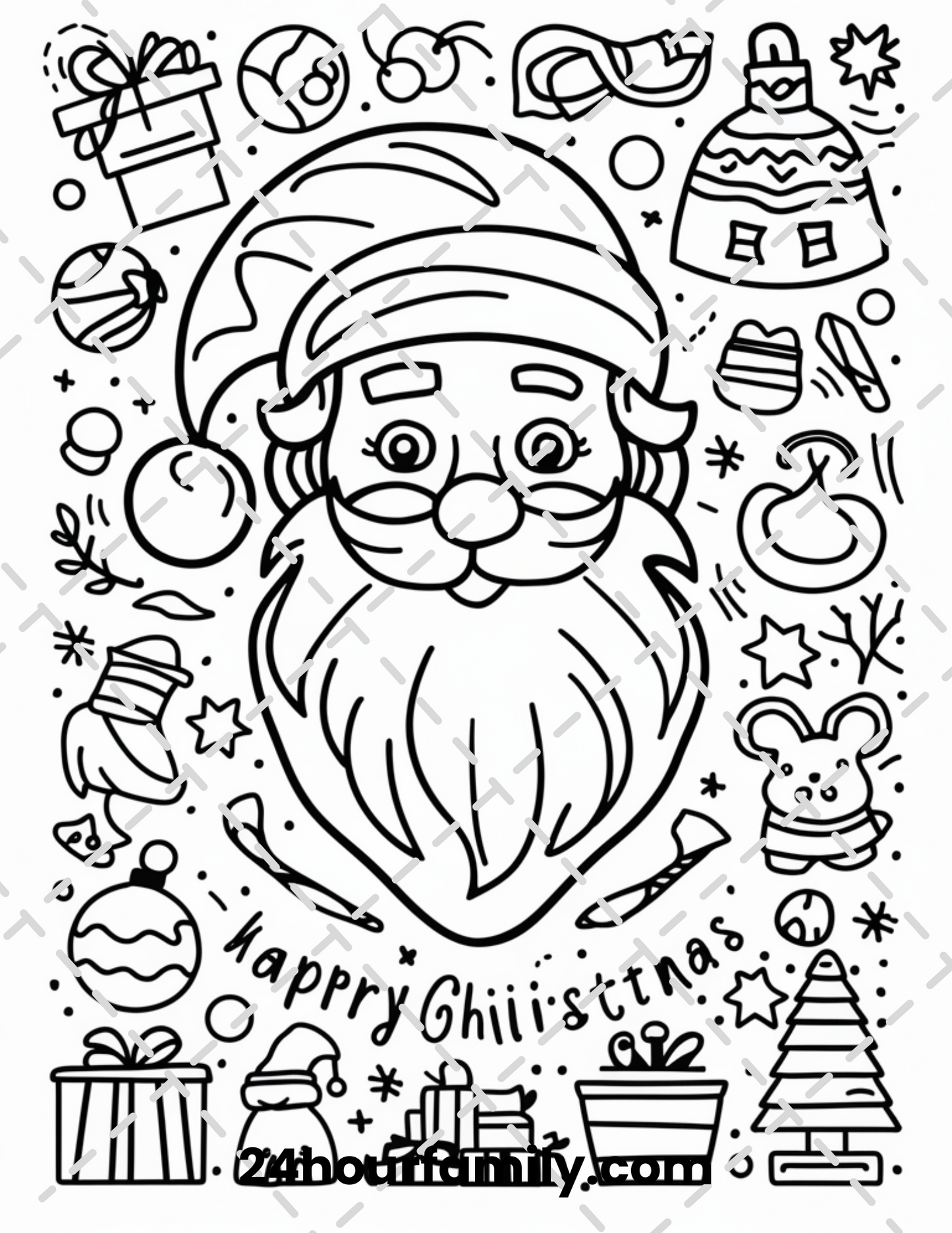 santa coloring pages