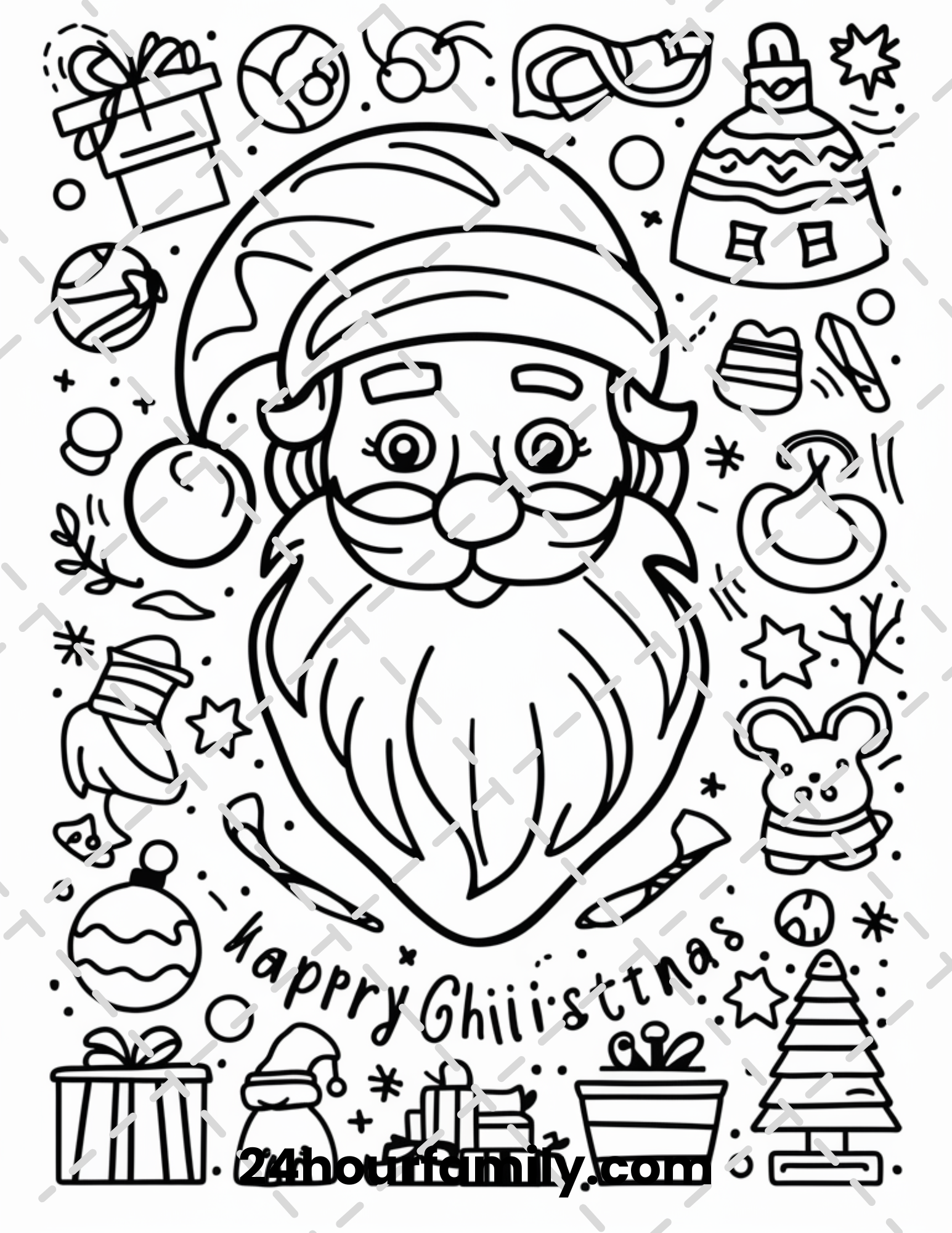 santa coloring pages
