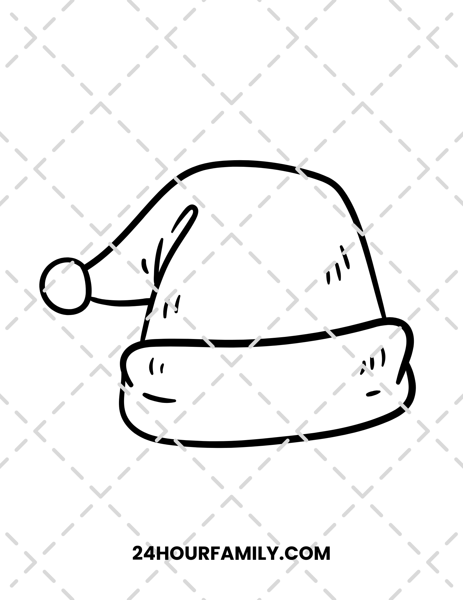 santa hats coloring pages