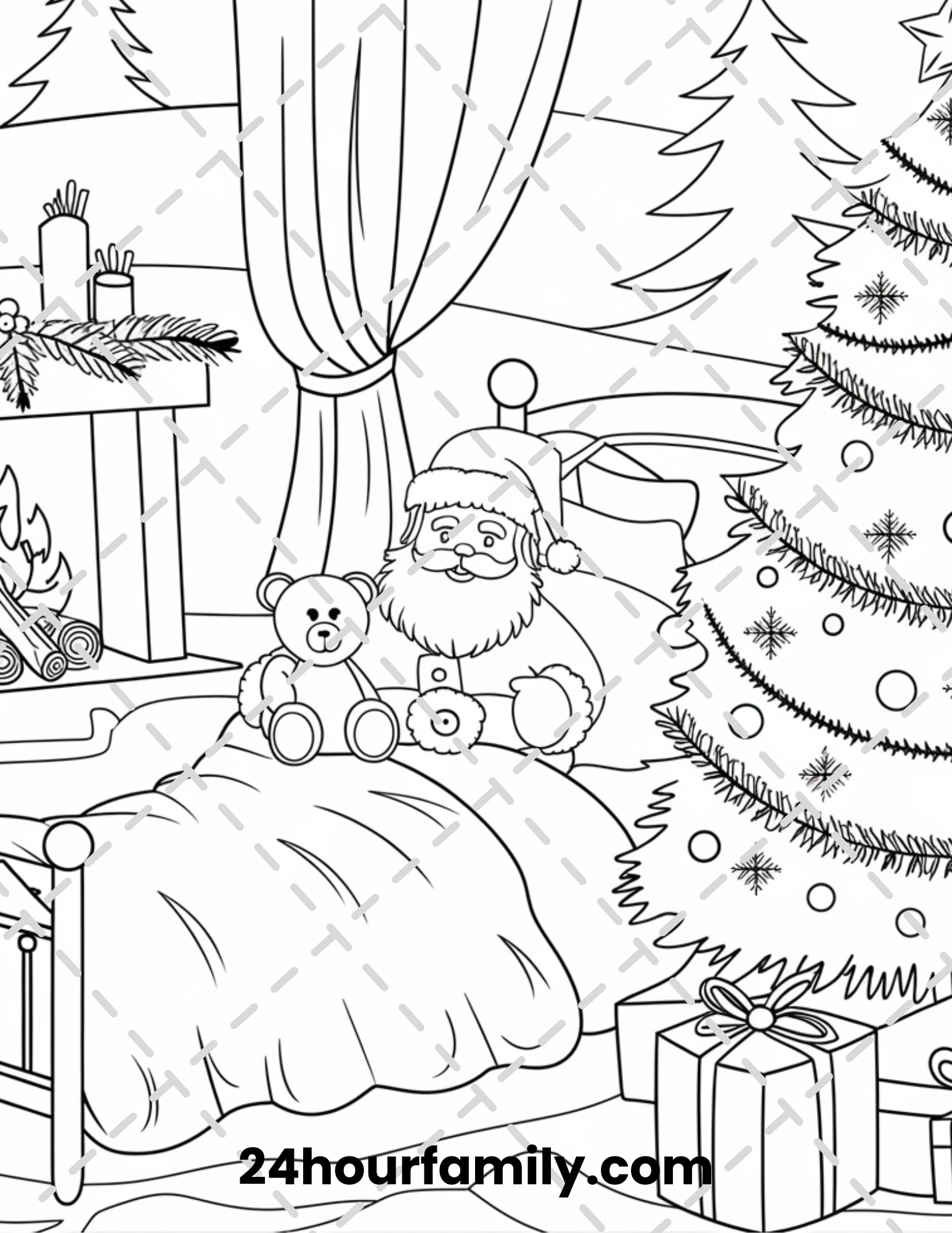santa coloring pages