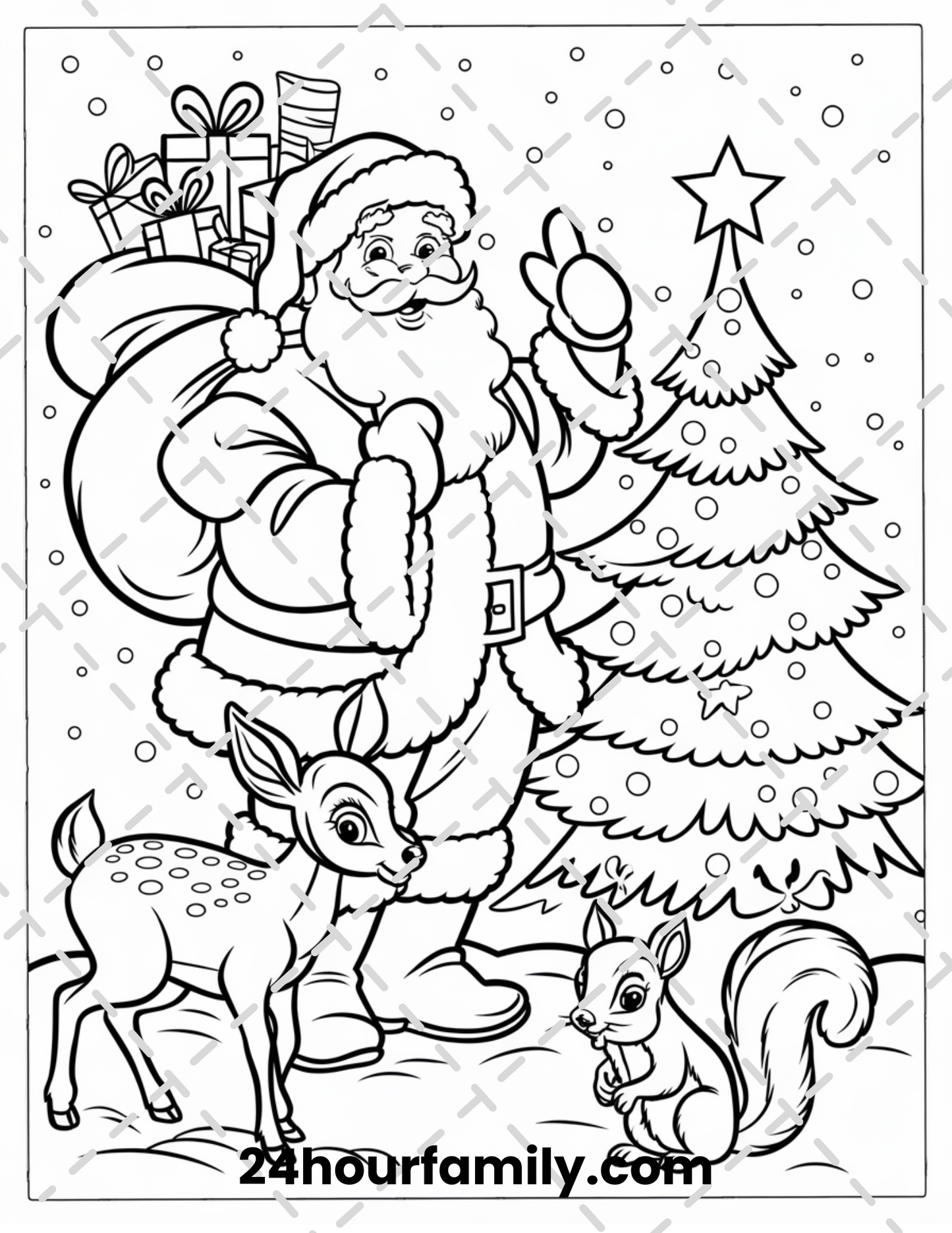 santa coloring pages