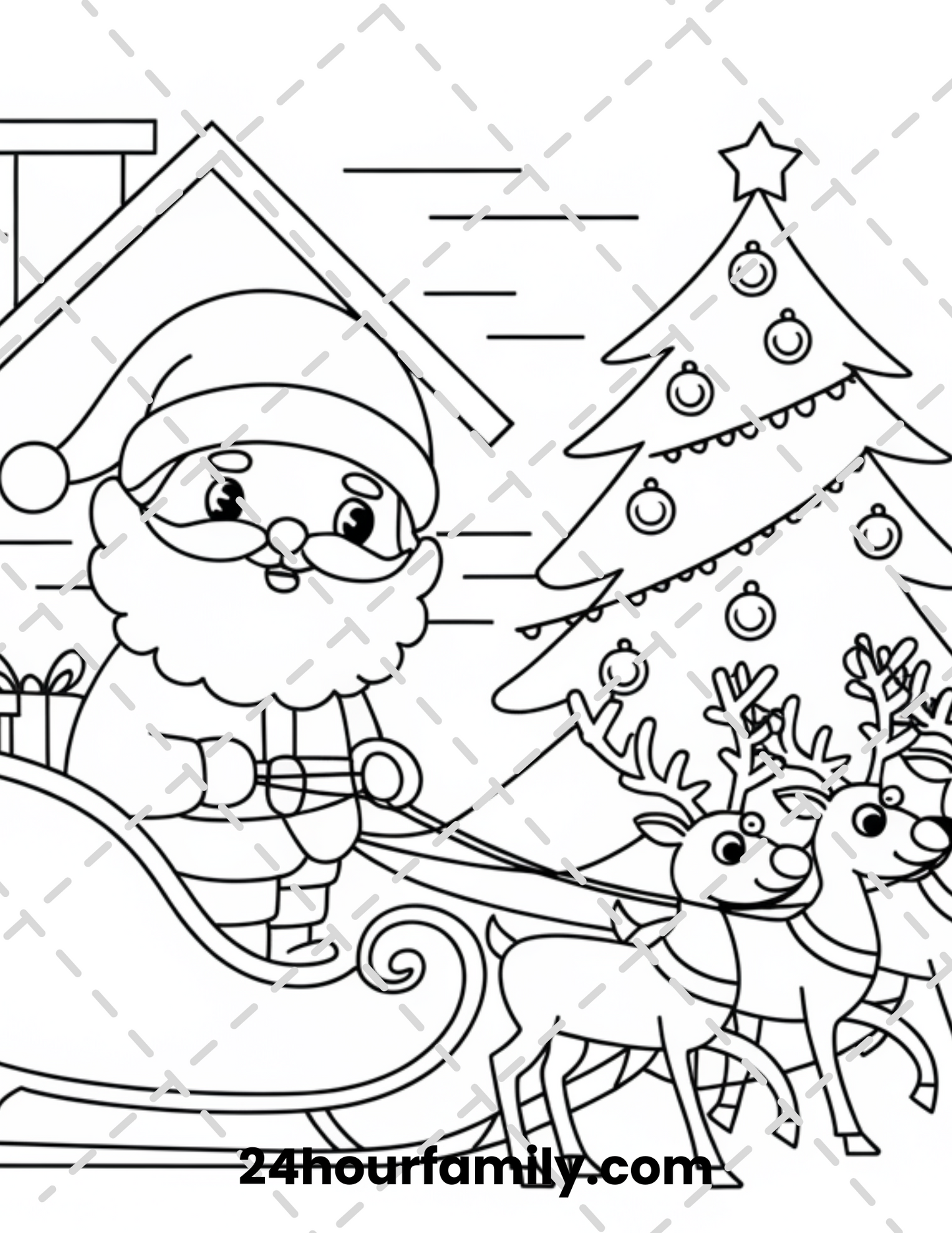 santa coloring pages
