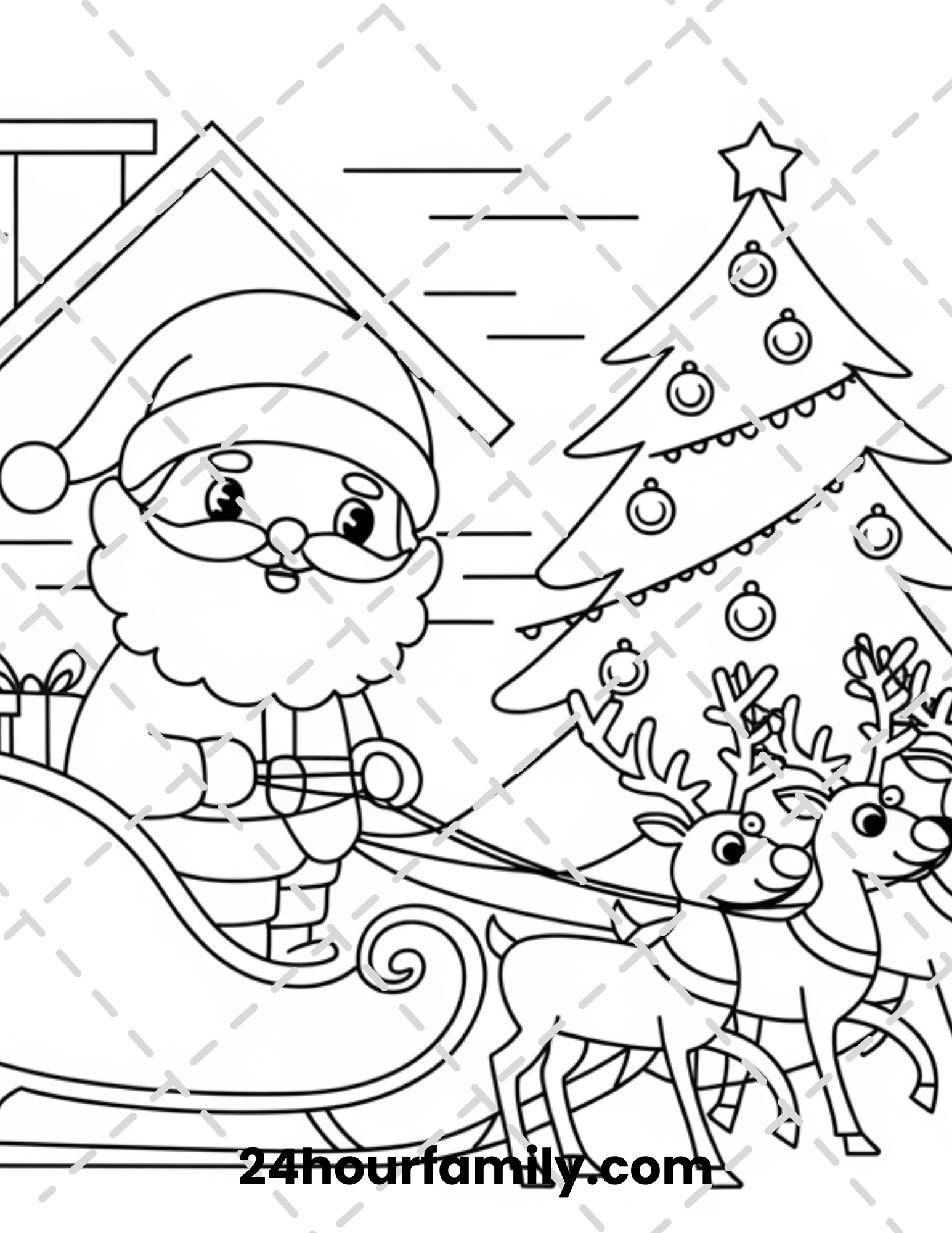 santa coloring pages