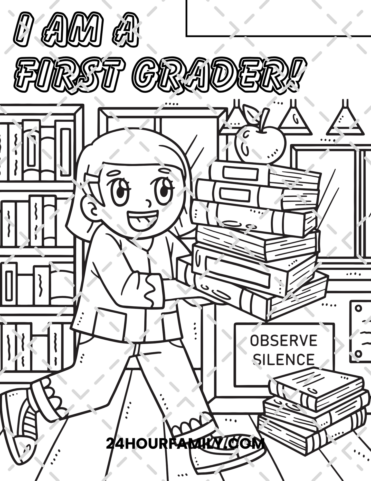 first grade coloring pages