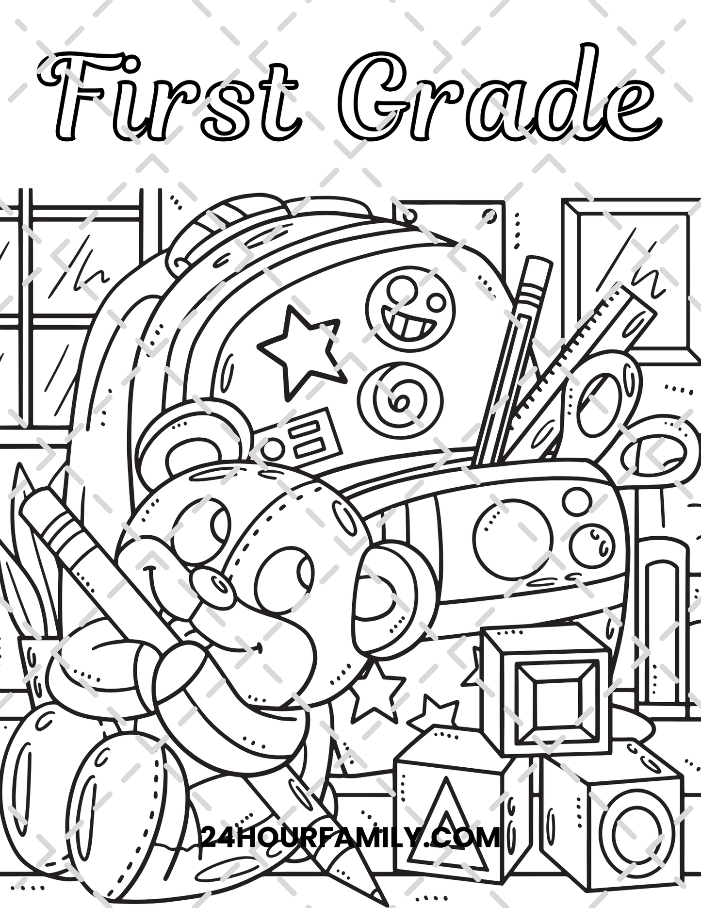 first grade coloring pages