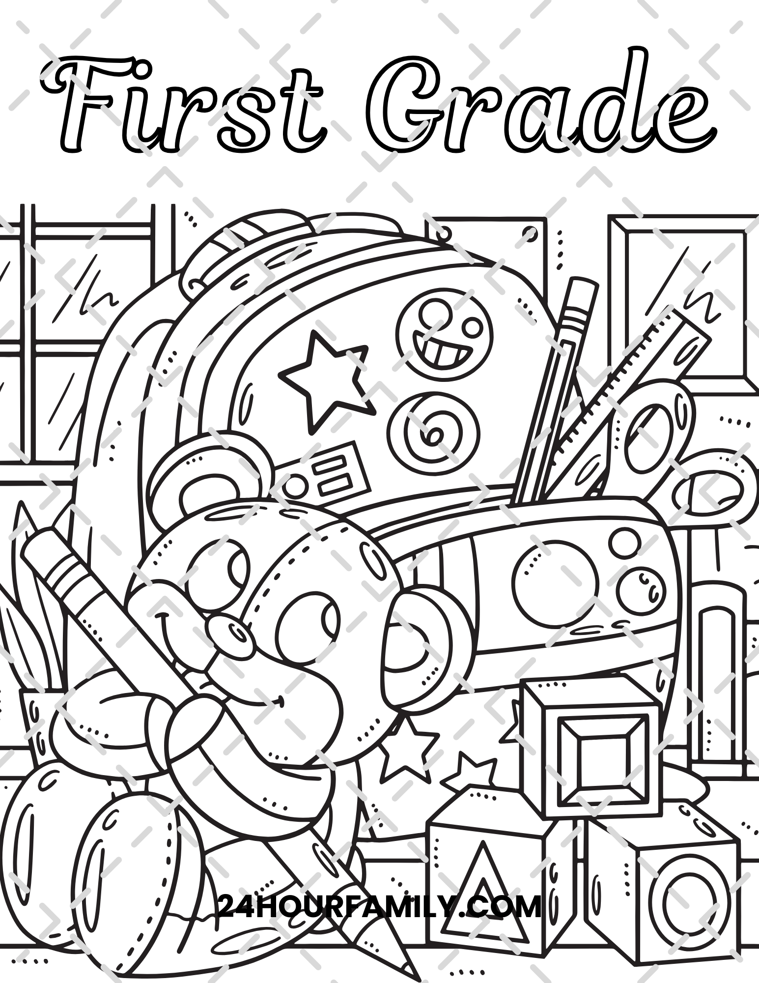 first grade coloring pages