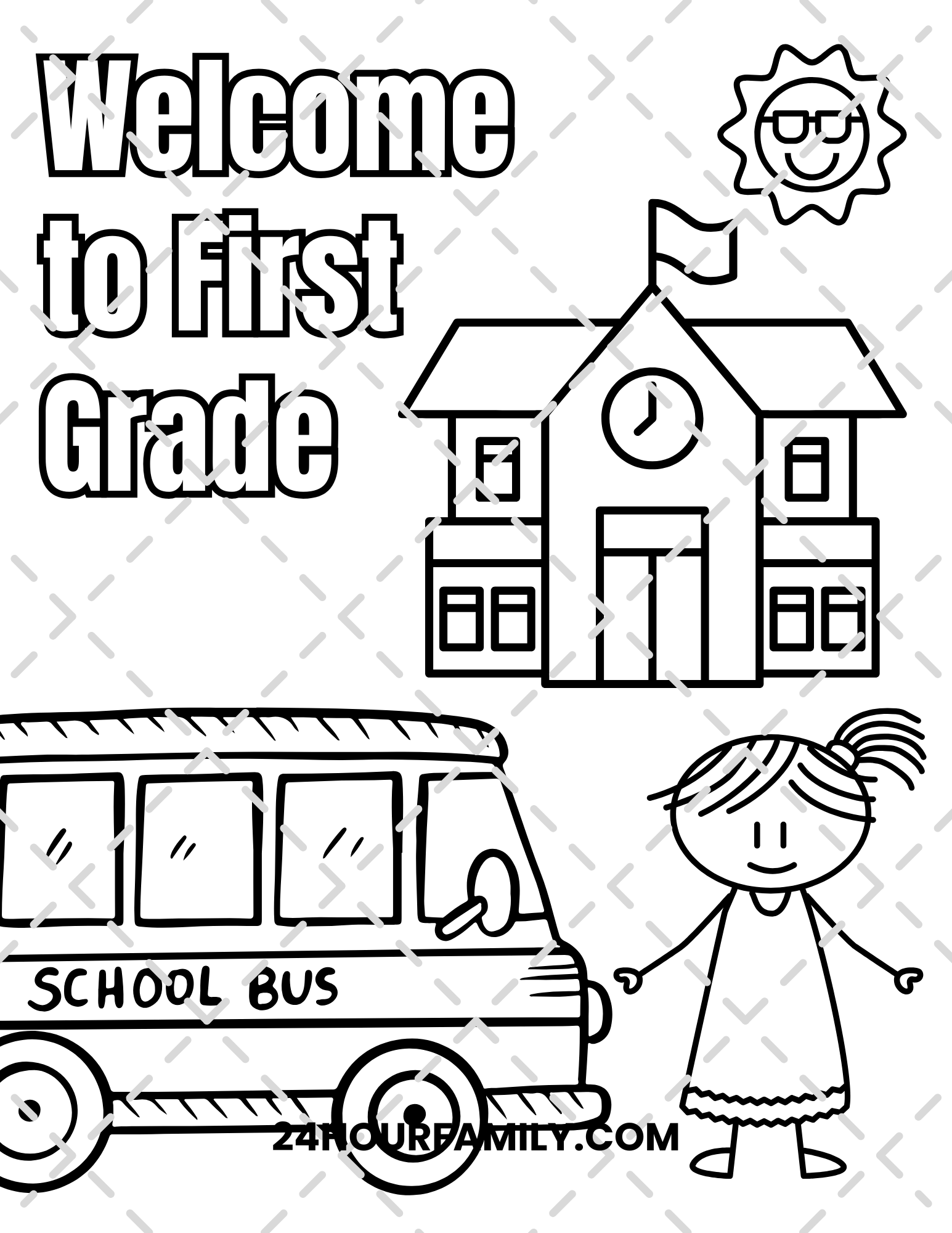 first grade coloring pages