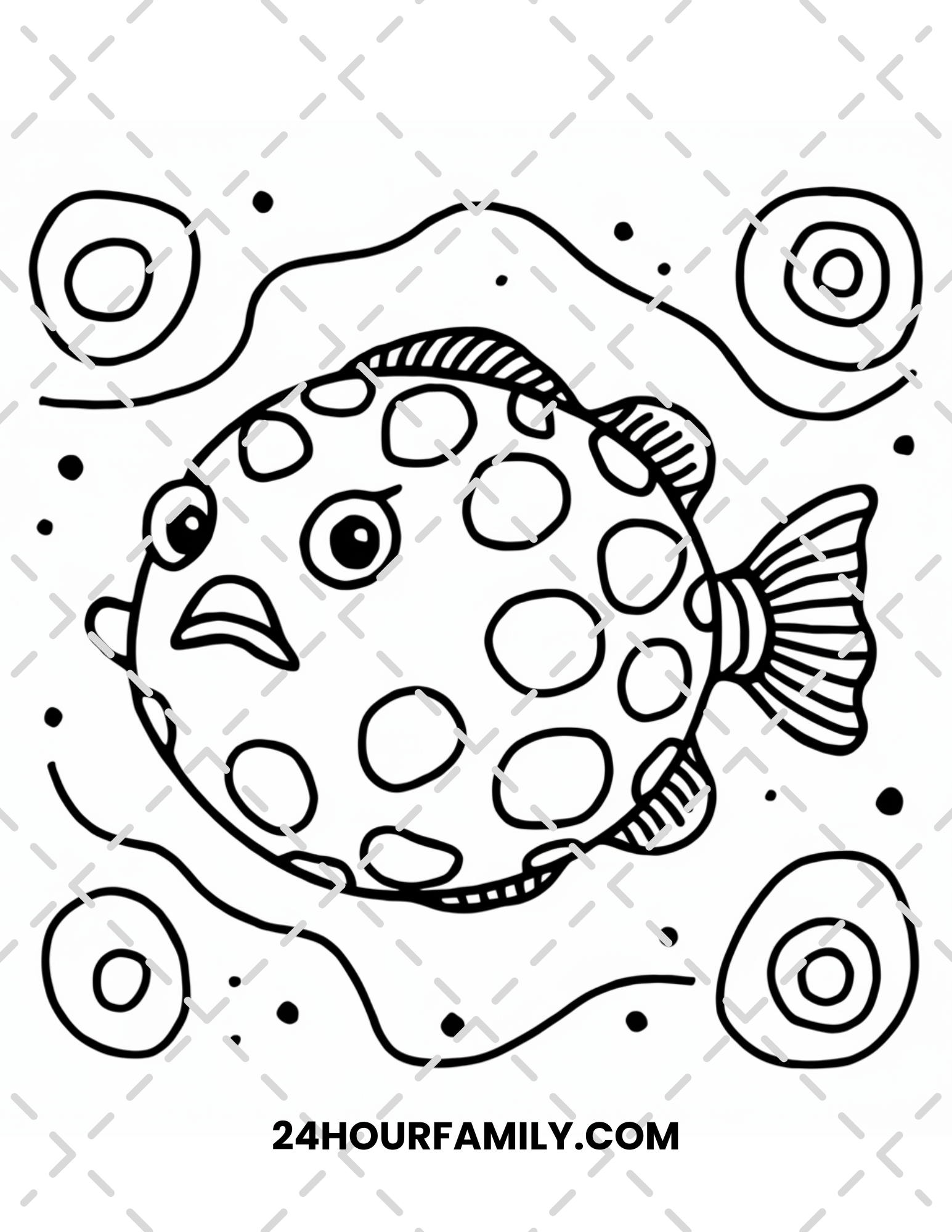 puffer fish coloring pages