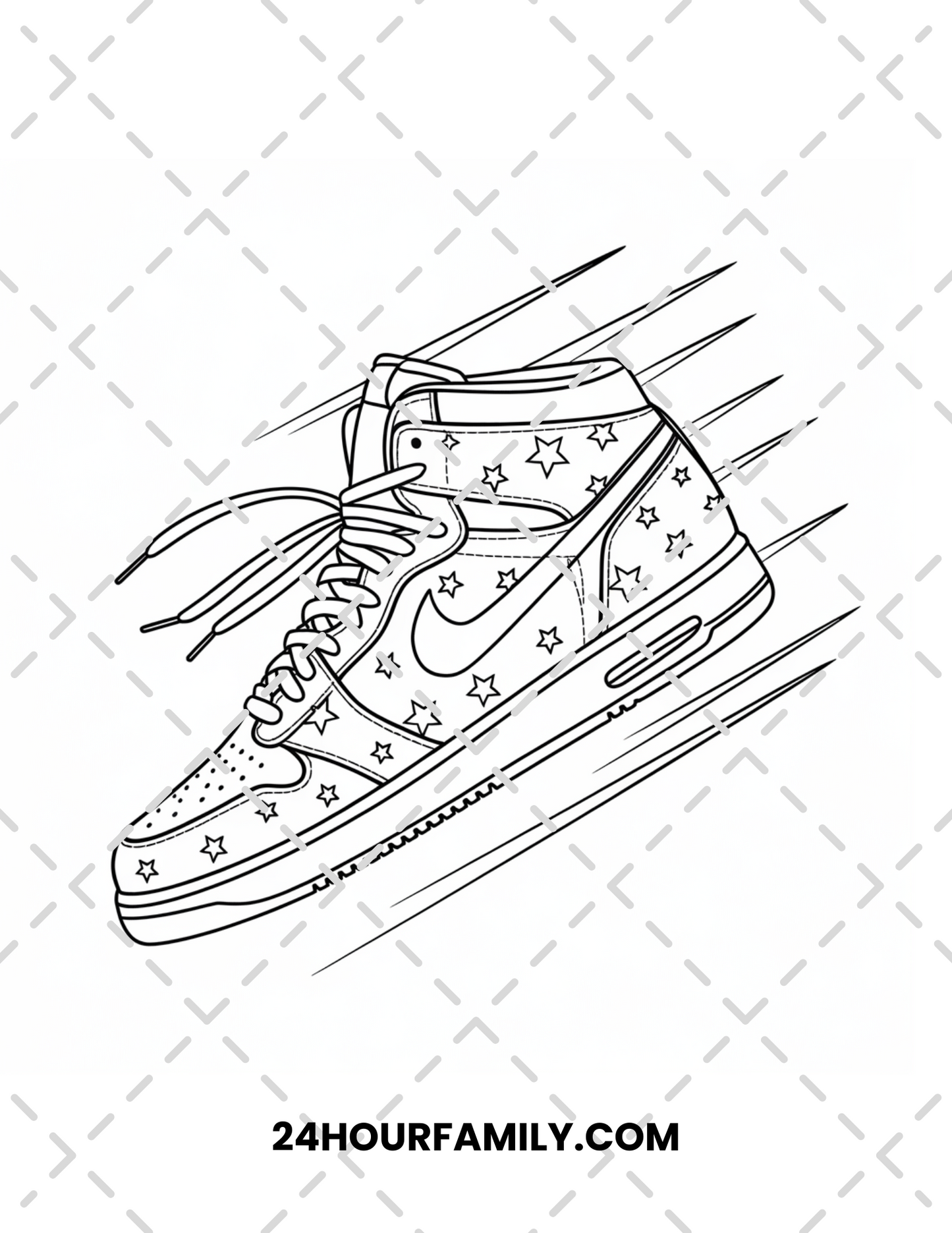 sneakers coloring pages