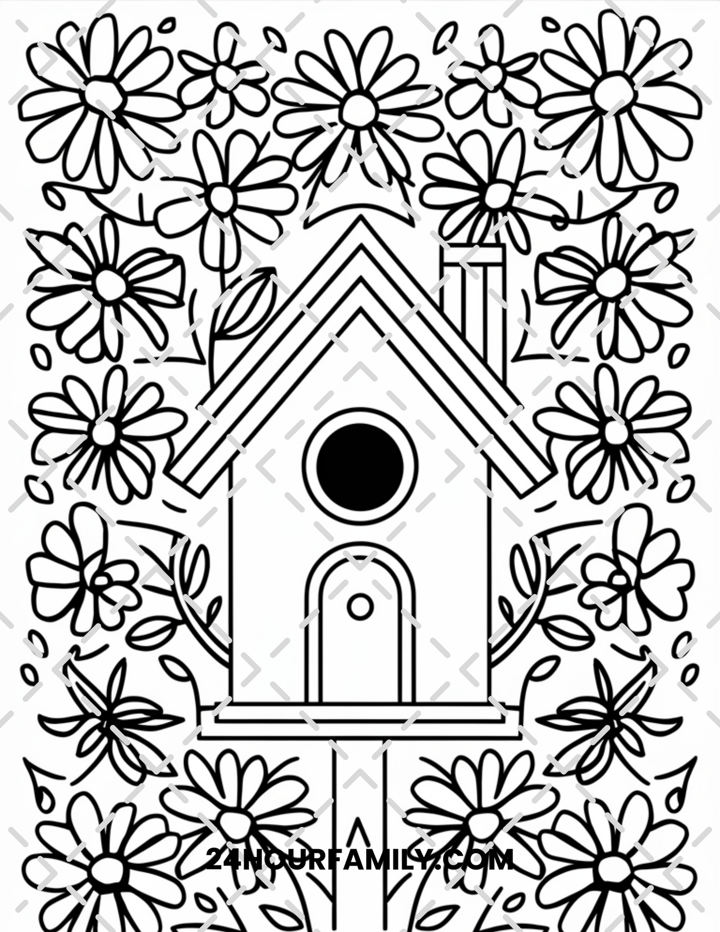 birdhouse coloring pages