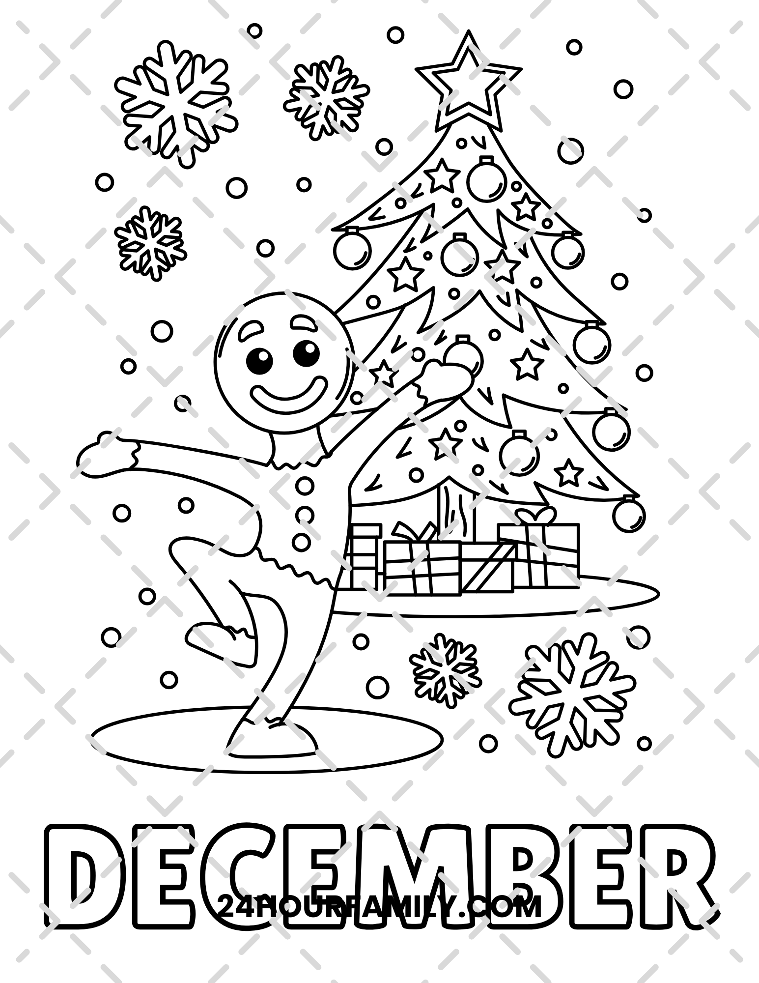 december coloring pages