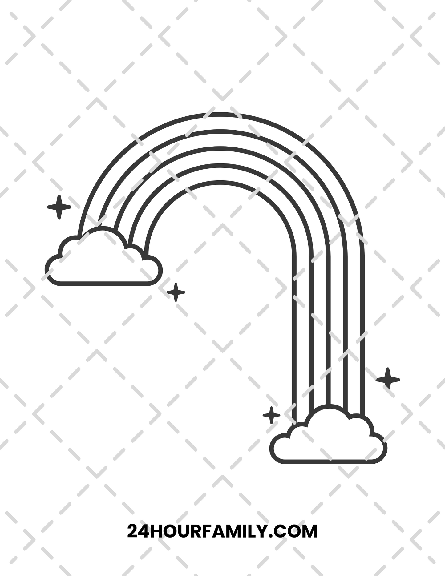 rainbow coloring page