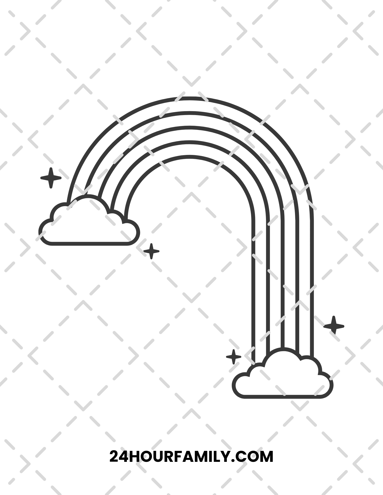 rainbow coloring page